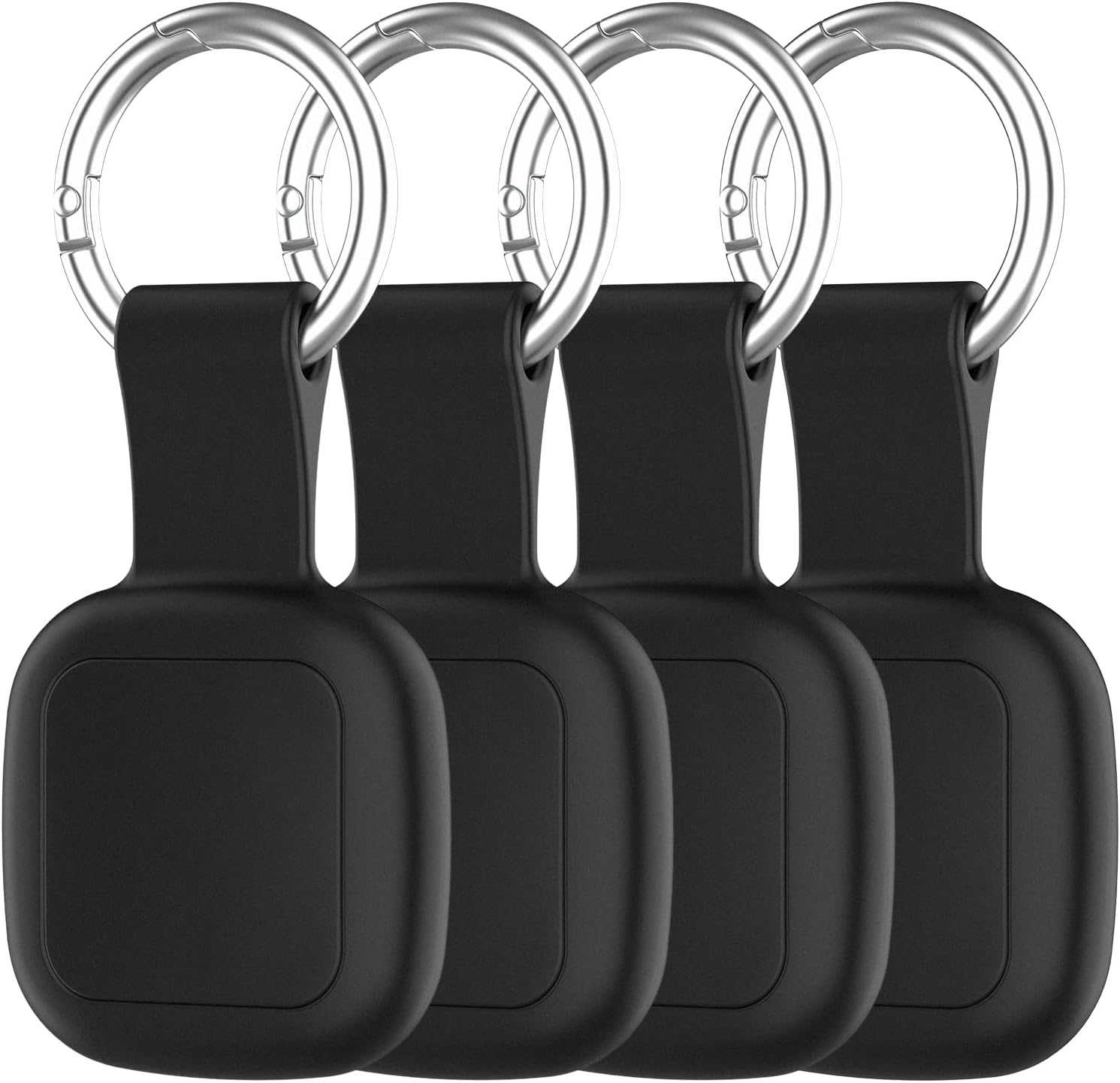 FUNDA DE SILICONA IMPERMEABLE DDJ PARA UGREEN TRACKER TAGS 4 UNIDADES NEGRO - 1