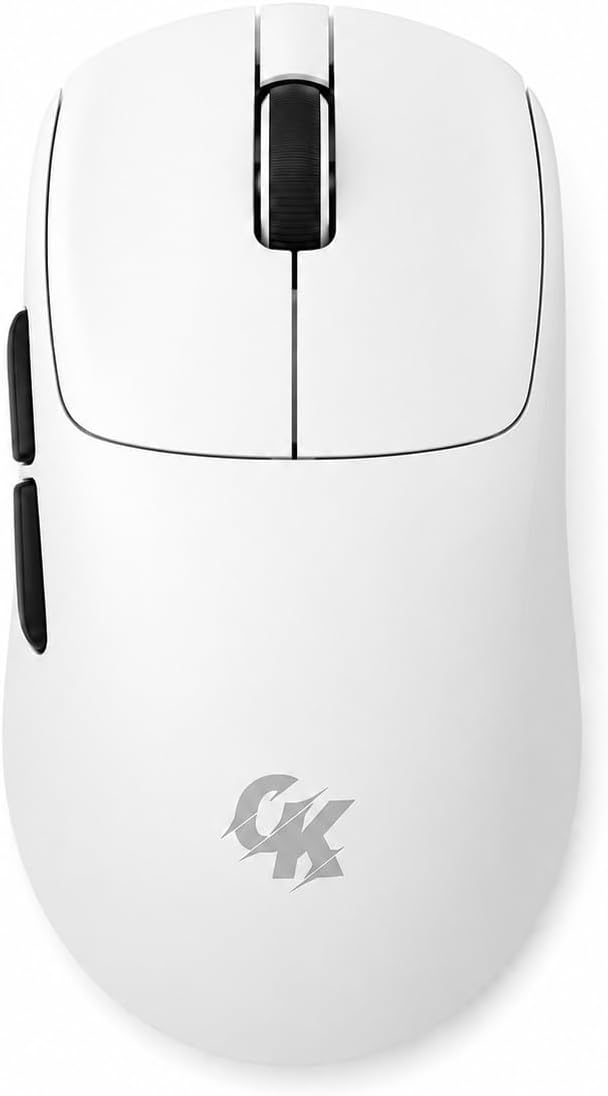 MOUSE INALÁMBRICO GAMER GK GAMAKAY GX1 BLANCO CON SWITCH SILENCIOSO - 1