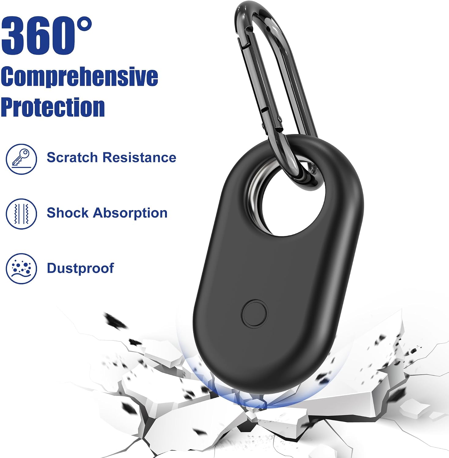 FUNDA PARA SAMSUNG SMART TAG 2 SPOMOX 4 UNIDADES CON LLAVERO SILICONA RESISTENTE - 2