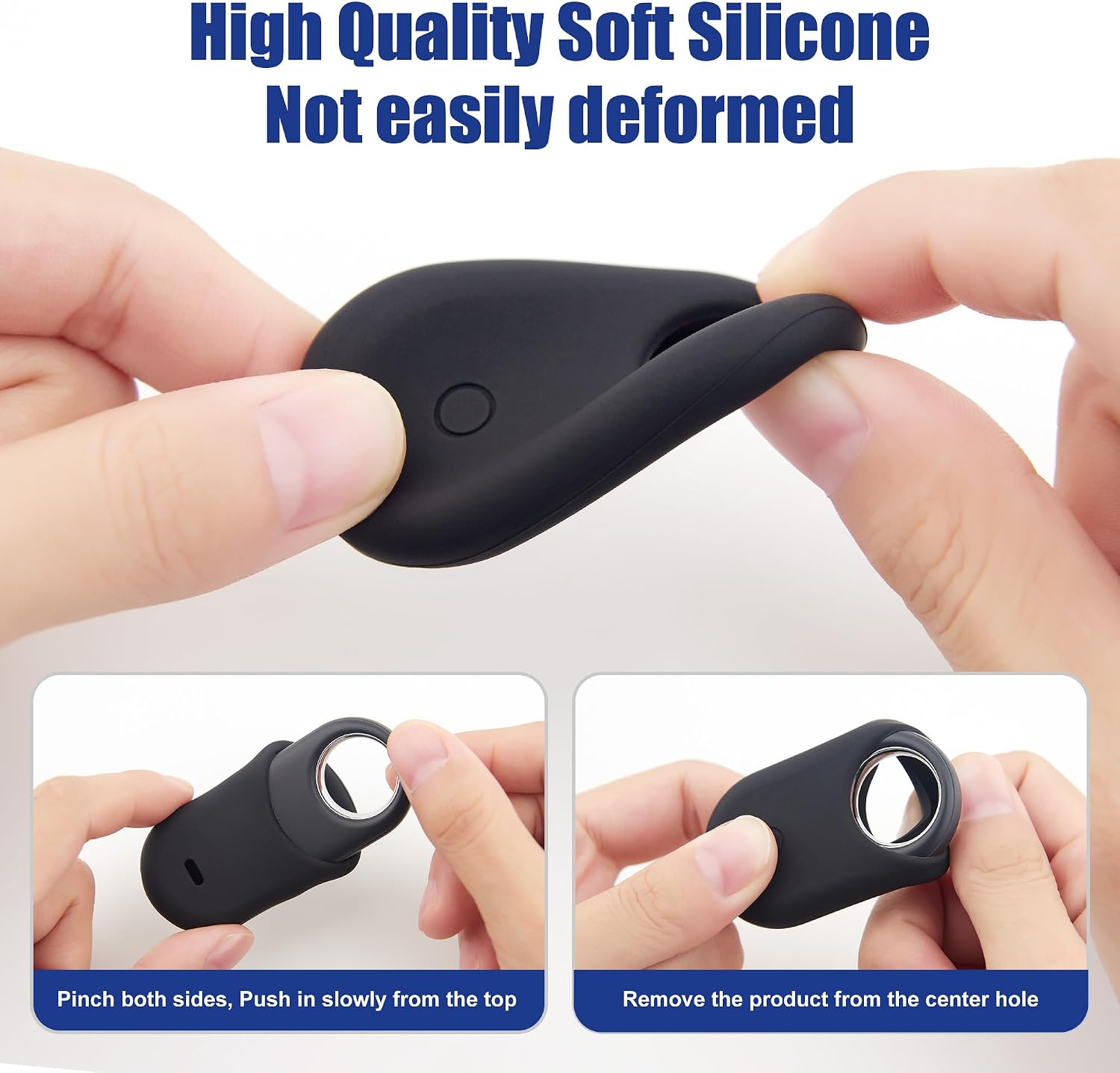 FUNDA PARA SAMSUNG SMART TAG 2 SPOMOX 4 UNIDADES CON LLAVERO SILICONA RESISTENTE - 3