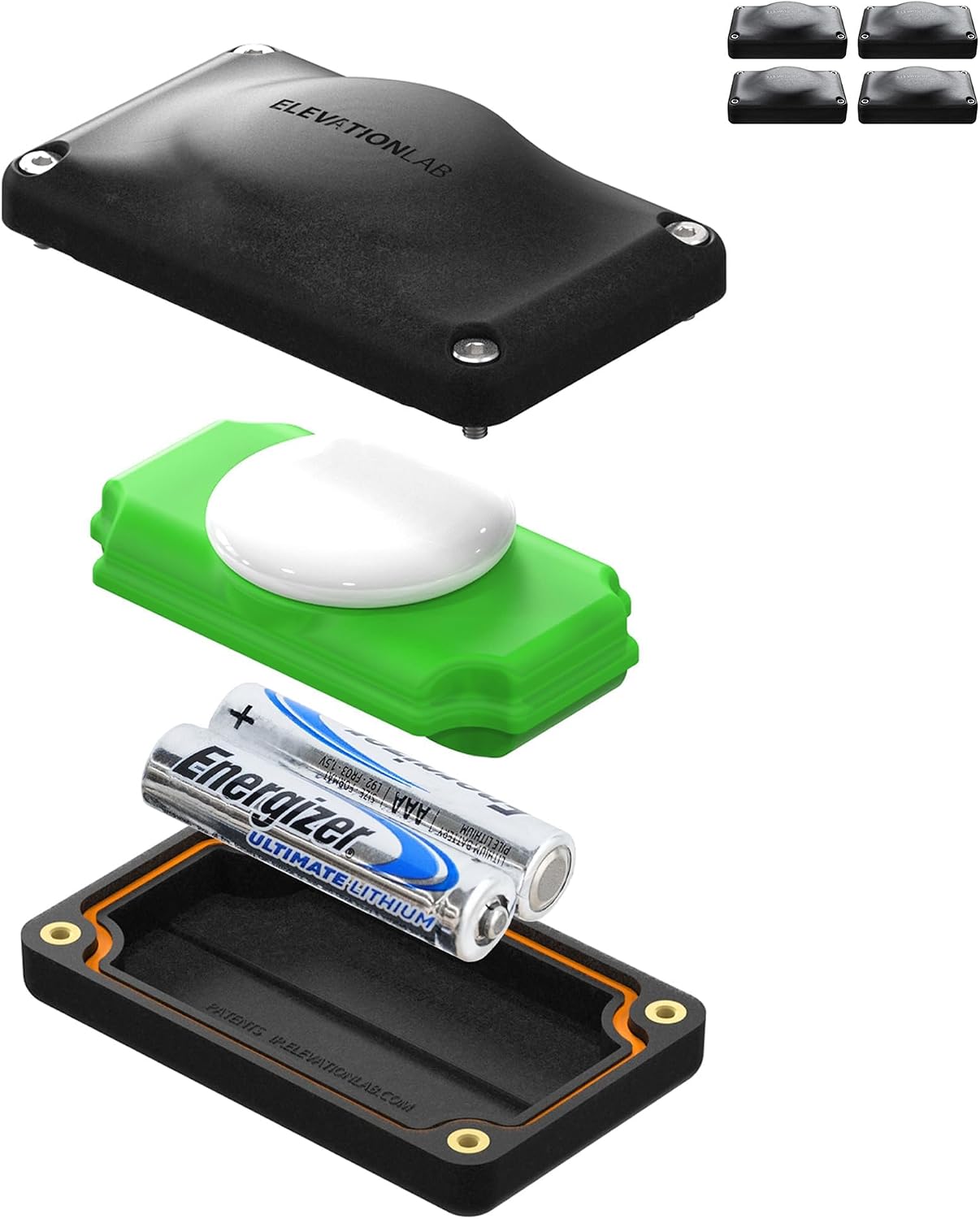 FUNDA PARA AIRTAG ELEVATION LAB CON BATERÍA EXTENDIDA 5 AÑOS 4 UNIDADES - 1