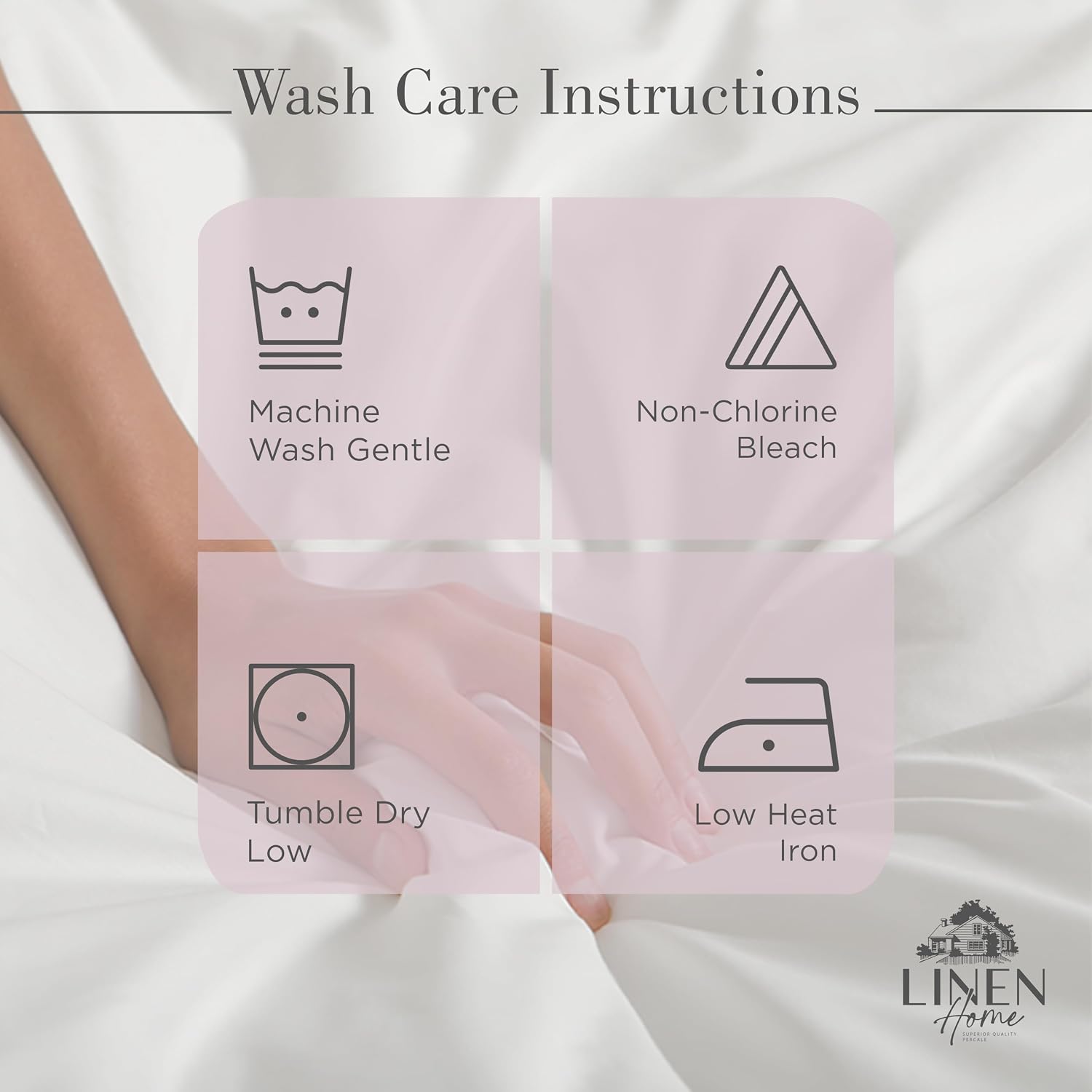 JUEGO DE SÁBANAS LINEN HOME KING 100% ALGODÓN PERCAL 4 PIEZAS LAVANDA MALVA - 5