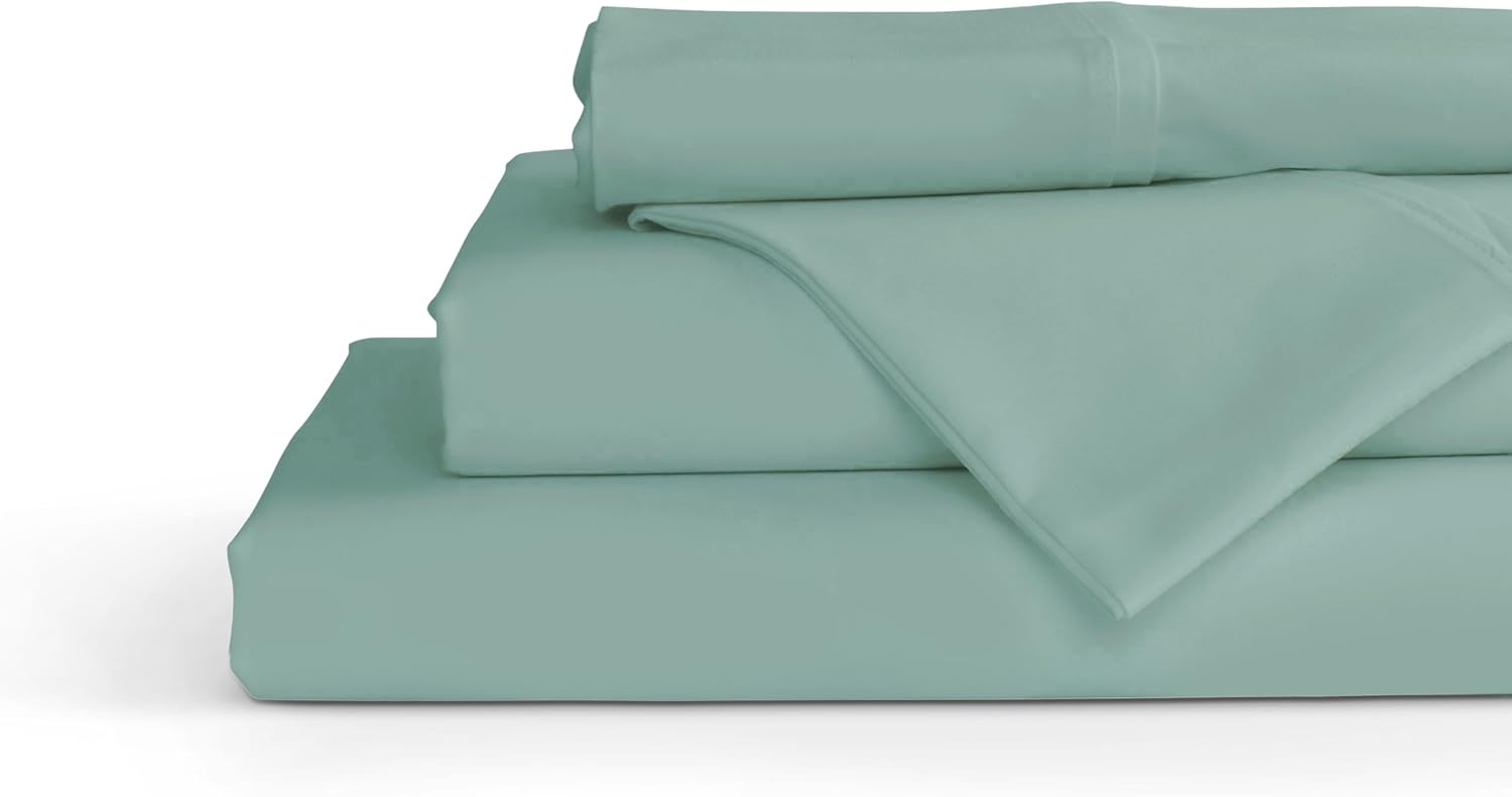 JUEGO DE SÁBANAS LINEN HOME KING 100% ALGODÓN PERCAL 4 PIEZAS AZUL AGUA - 1