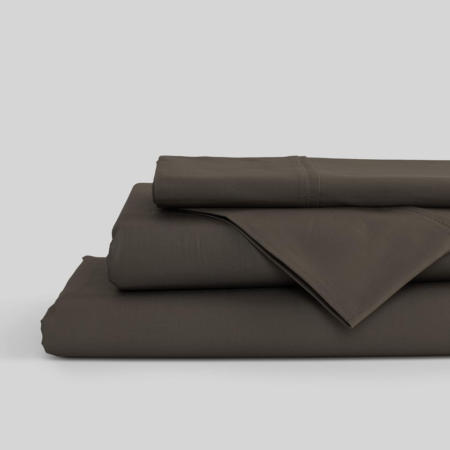 JUEGO DE SÁBANAS LINEN HOME KING 100% ALGODÓN PERCAL 4 PIEZAS GRIS CARBÓN - 1