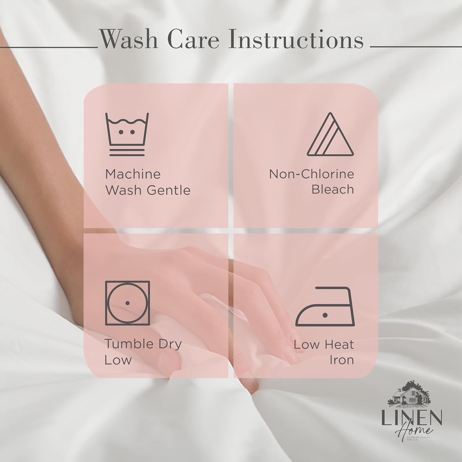 JUEGO DE SÁBANAS LINEN HOME KING 100% ALGODÓN PERCALE ENGLISH ROSE 4 PIEZAS - 5