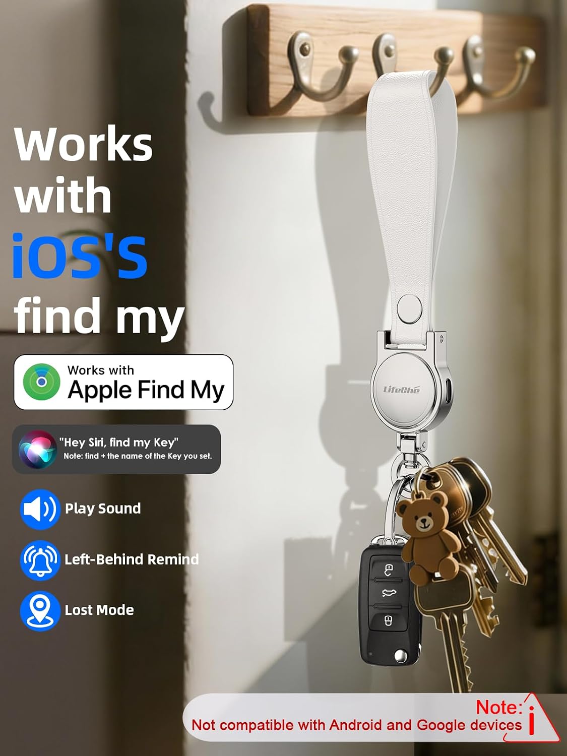 LLAVERO LOCALIZADOR LIFECHÉ FIND MY ACERO INOXIDABLE RECARGABLE - 2