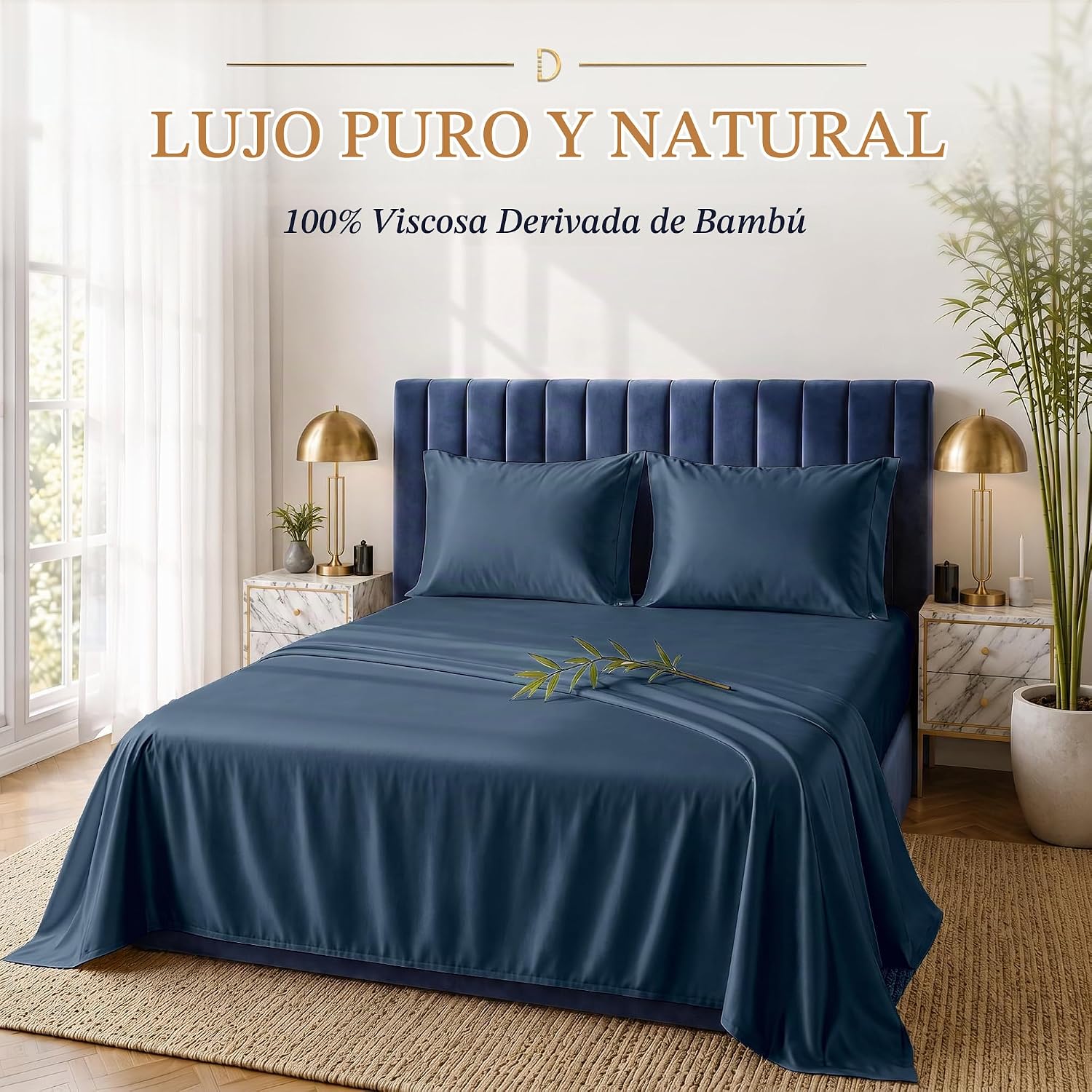 JUEGO DE SÁBANAS DECOLURE 100% VISCOSA DE BAMBÚ TWIN 3 PIEZAS - 2