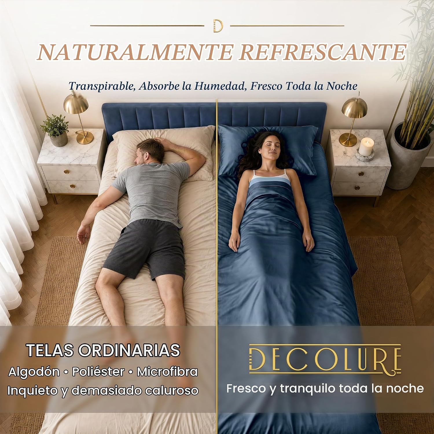 JUEGO DE SÁBANAS DECOLURE 100% VISCOSA DE BAMBÚ TWIN 3 PIEZAS - 3
