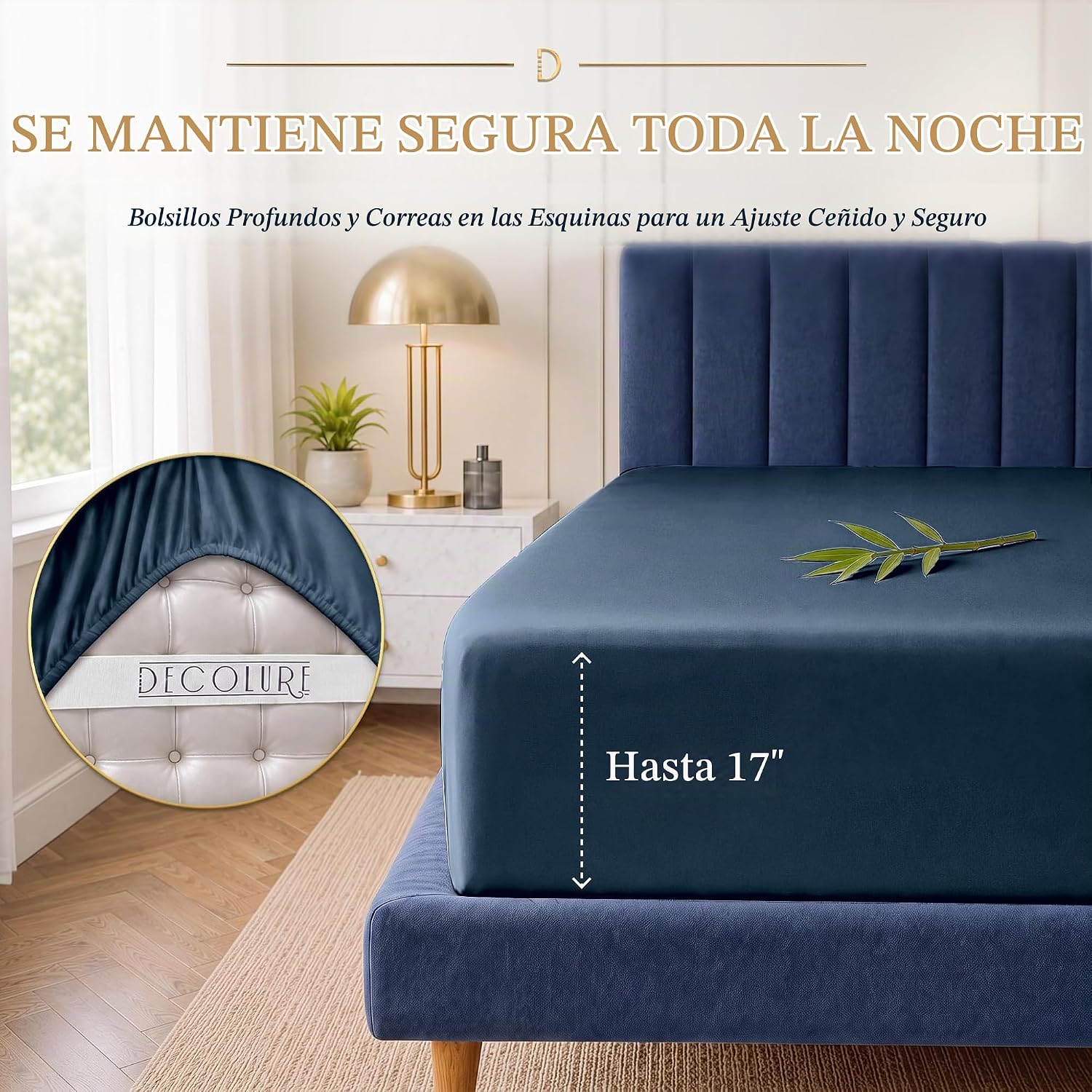 JUEGO DE SÁBANAS DECOLURE 100% VISCOSA DE BAMBÚ TWIN 3 PIEZAS - 5