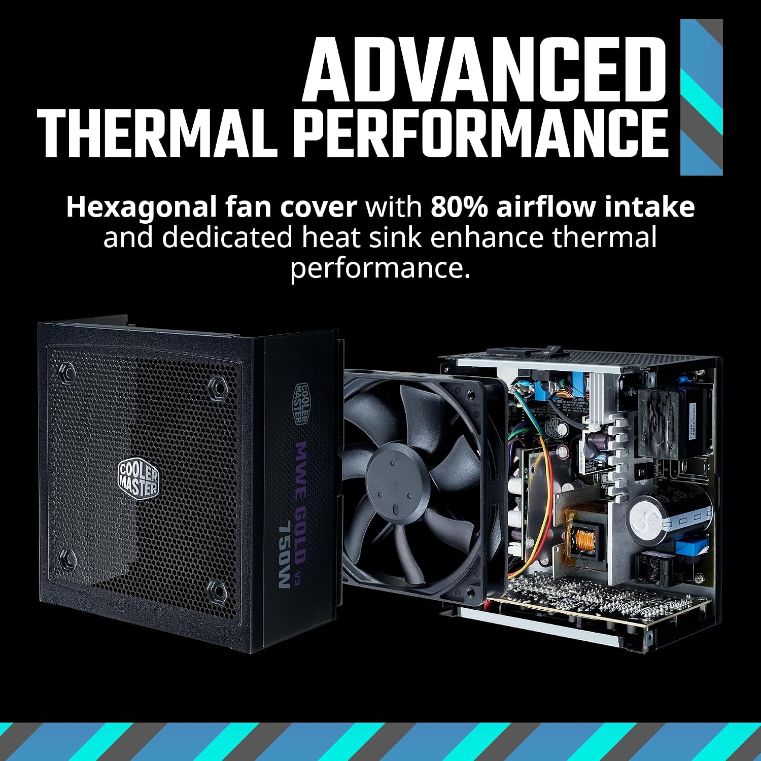 FUENTE DE PODER COOLER MASTER MWE GOLD 750 V3 ATX COMPACT PCIE 5.1 READY - 5