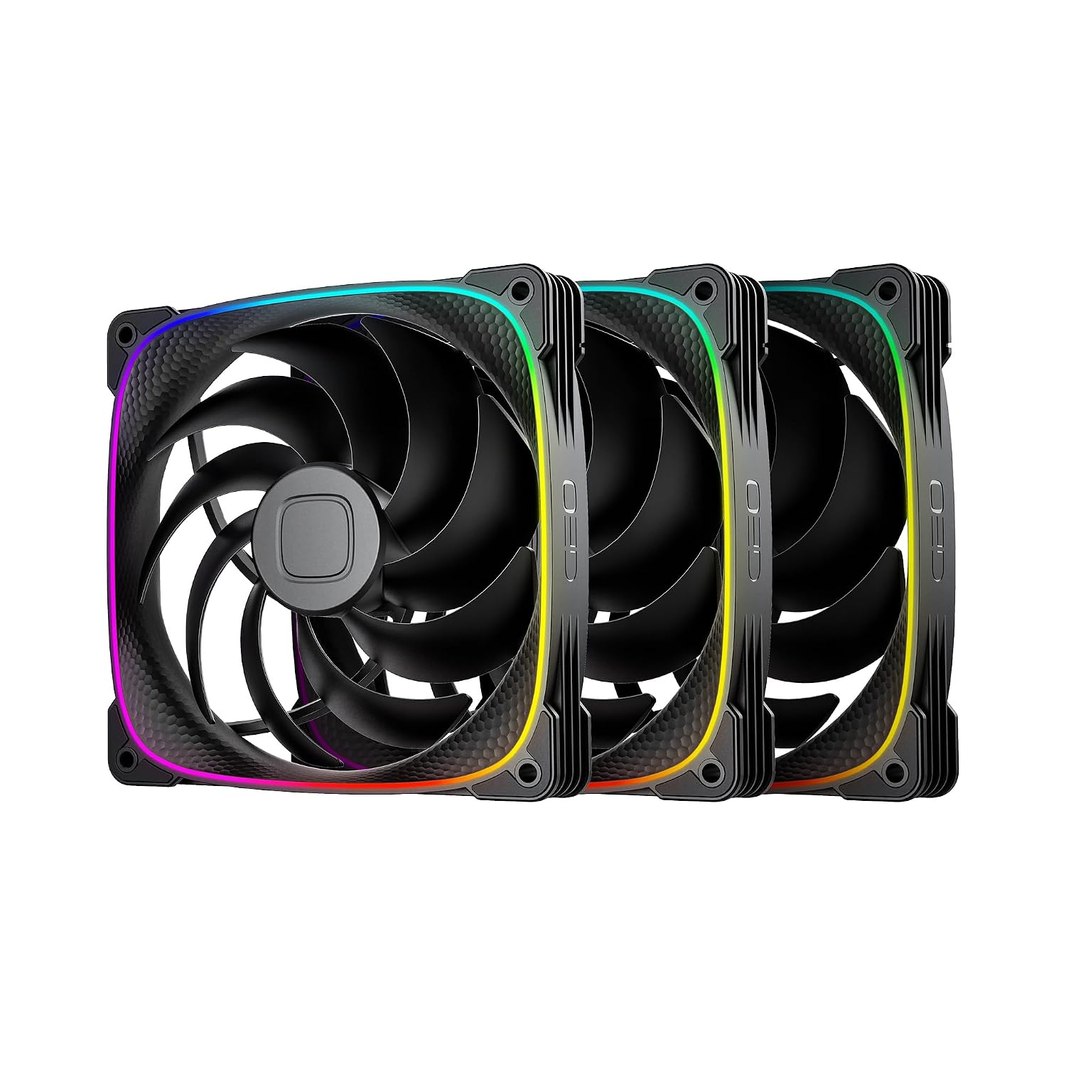 COOLER INTERNO GEOMETRIC FUTURE SQUAMA 2503R RGB PWM 140MM 3 UNIDADES BLANCO - 4