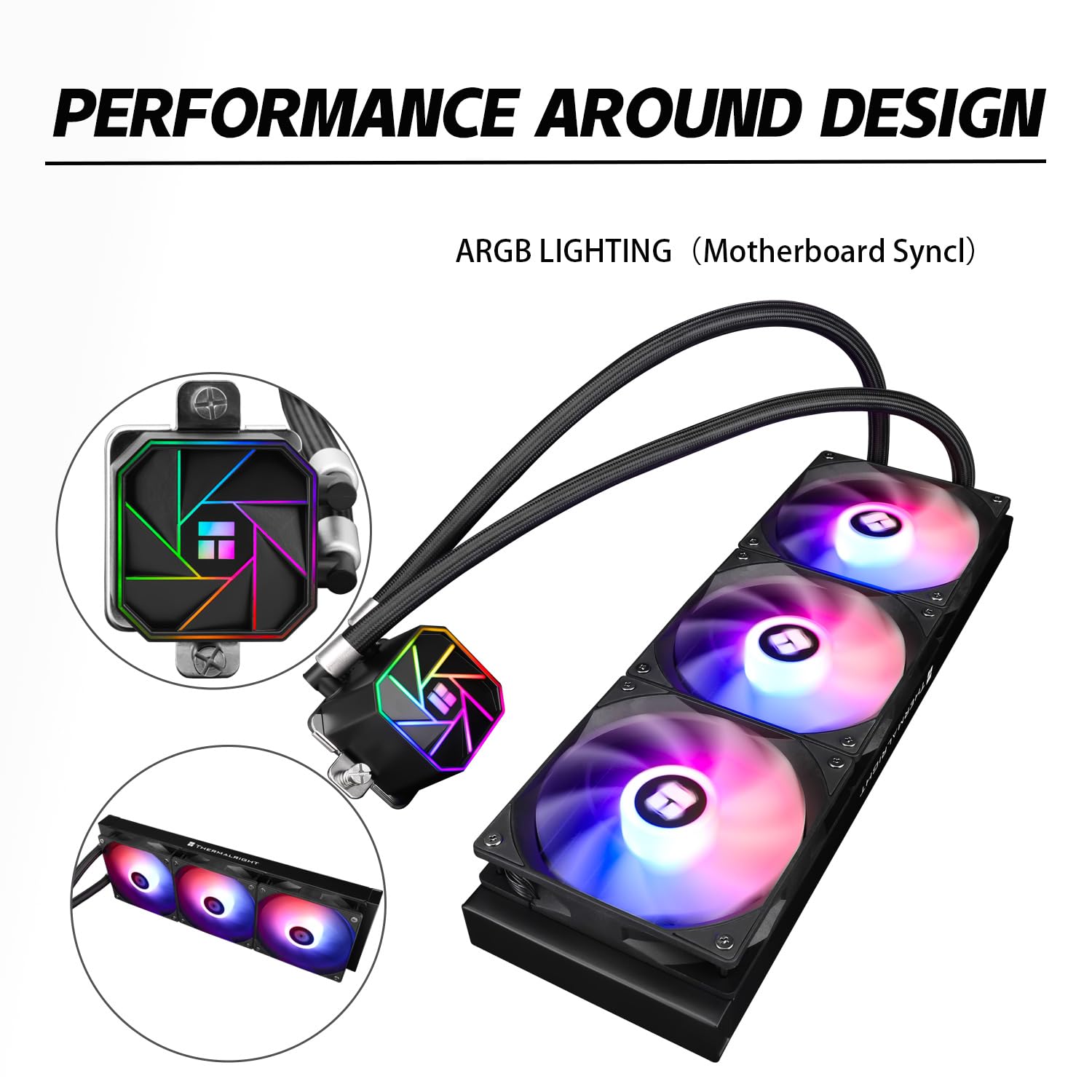 ENFRIADOR LÍQUIDO PARA CPU THERMALRIGHT AQUA ELITE 360 V3 ARGB PWM - 4