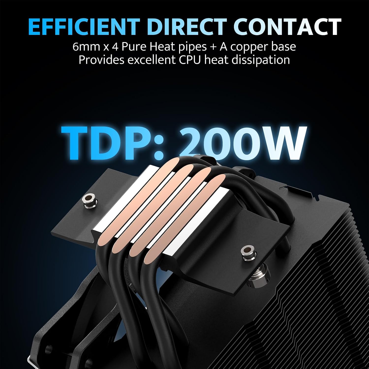 ENFRIADOR DE CPU DARKFLASH Z4PRO MIST 120MM ARGB PWM TDP 200W NEGRO - 2