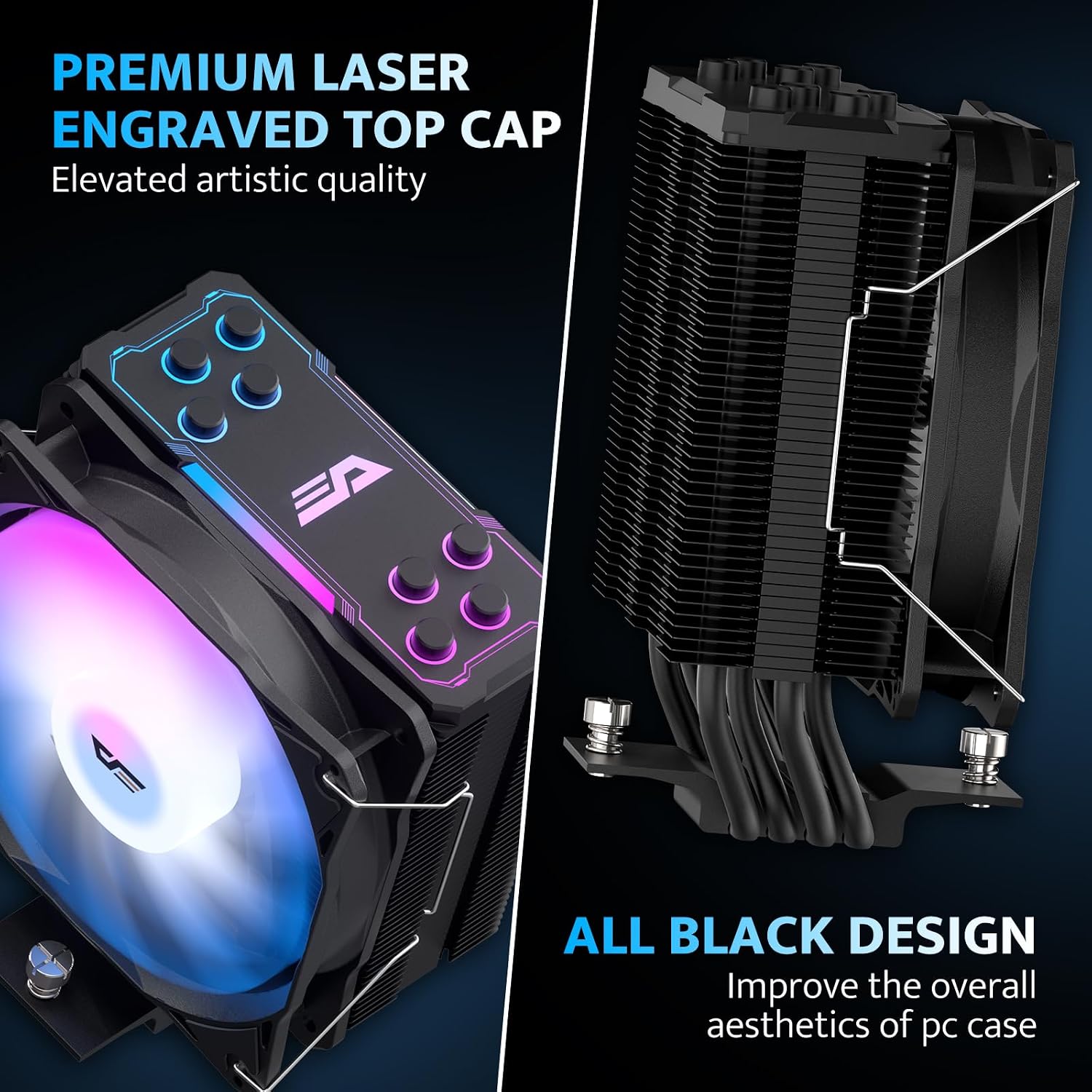 ENFRIADOR DE CPU DARKFLASH Z4PRO MIST 120MM ARGB PWM TDP 200W NEGRO - 5