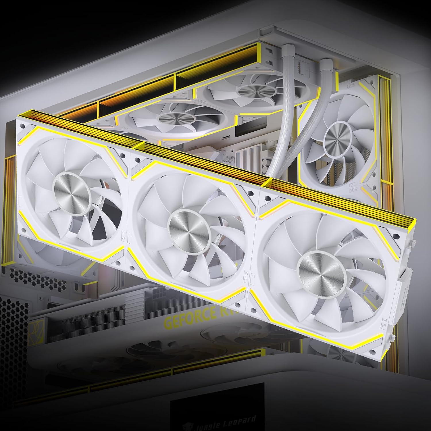 COOLER PARA PC JUNGLE LEOPARD JM-V2 RS 120MM TRIPLE PACK BLANCO REVERSO - 1