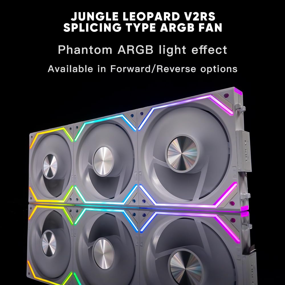 COOLER PARA PC JUNGLE LEOPARD JM-V2 RS 120MM TRIPLE PACK BLANCO REVERSO - 2