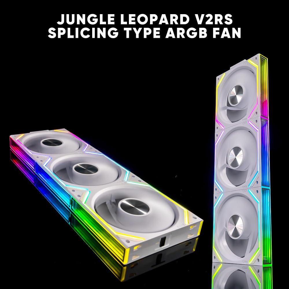 COOLER PARA PC JUNGLE LEOPARD JM-V2 RS 120MM TRIPLE PACK BLANCO REVERSO - 4