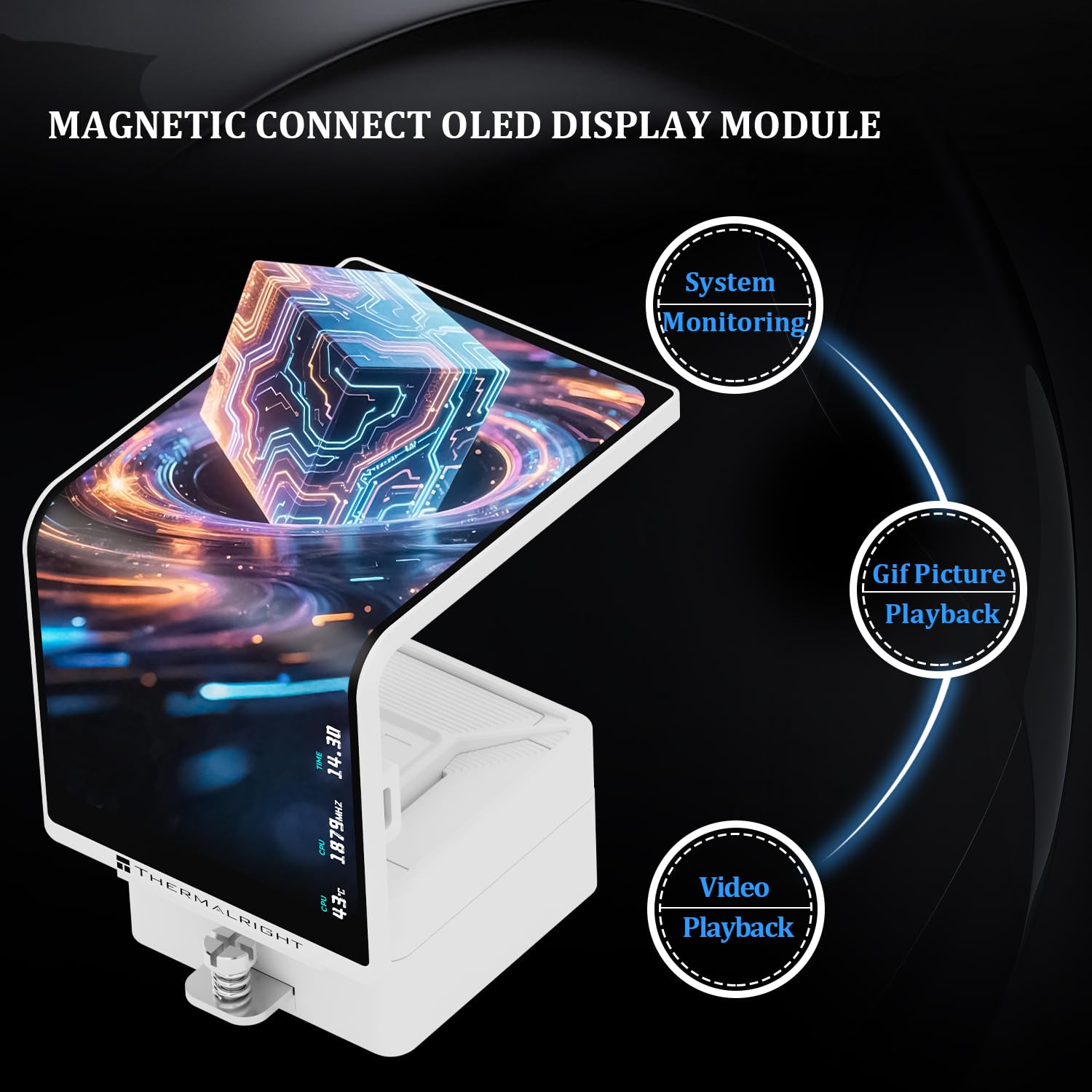 ENFRIADOR LÍQUIDO PARA CPU THERMALRIGHT LEVITA VISION 360 ARGB BLANCO - 4