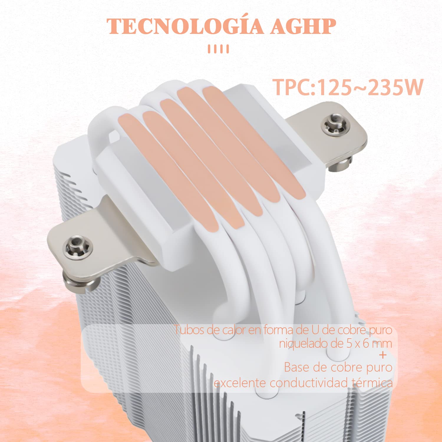 ENFRIADOR DE CPU THERMALRIGHT ASSASSIN KING 120 SE WHITE ARGB 5 HEATPIPES PARA AM4/AM5/INTEL LGA - 2