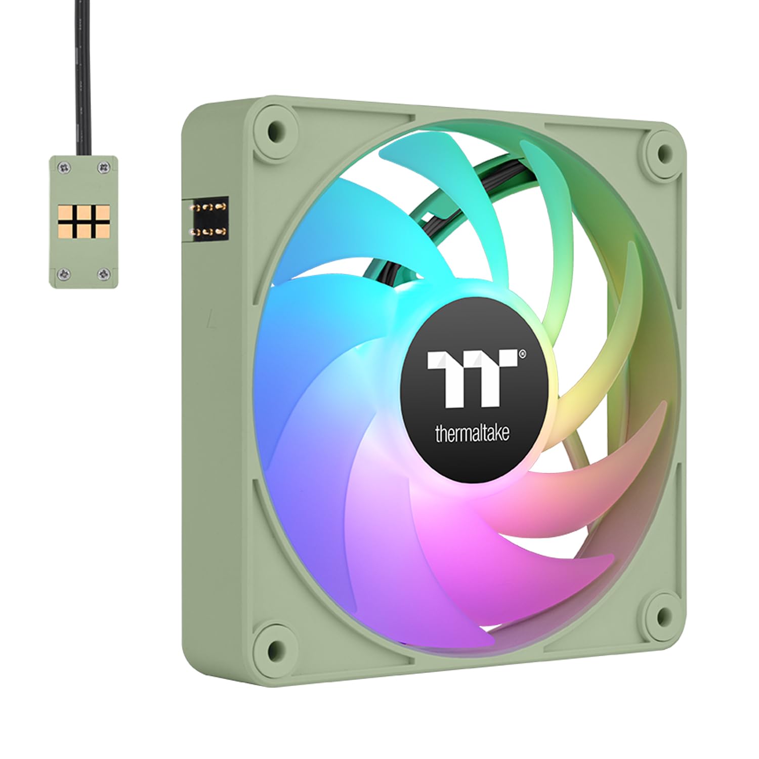 COOLER INTERNO THERMALTAKE CT120 EX ARGB SYNC 120 MM MATCHA GREEN 3 UNIDADES - 4