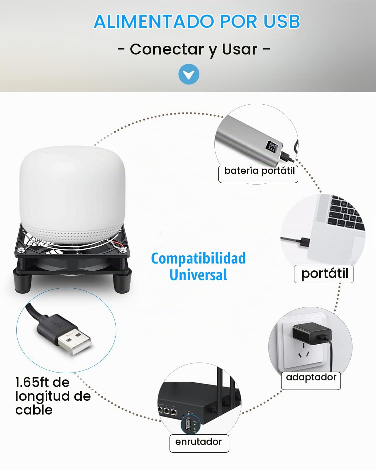 COOLER INTERNO GDSTIME 120MM USB CON CONTROL DE VELOCIDAD L/M/H - 2