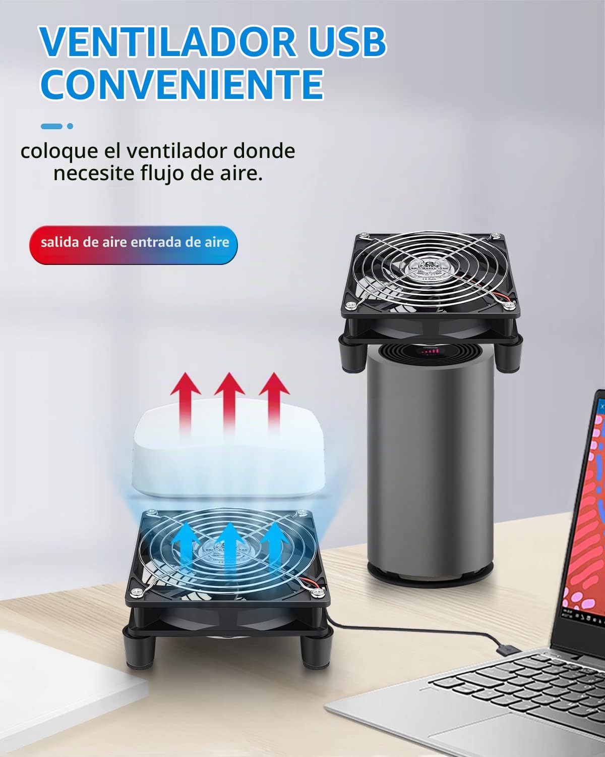 COOLER INTERNO GDSTIME 120MM USB CON CONTROL DE VELOCIDAD L/M/H - 3