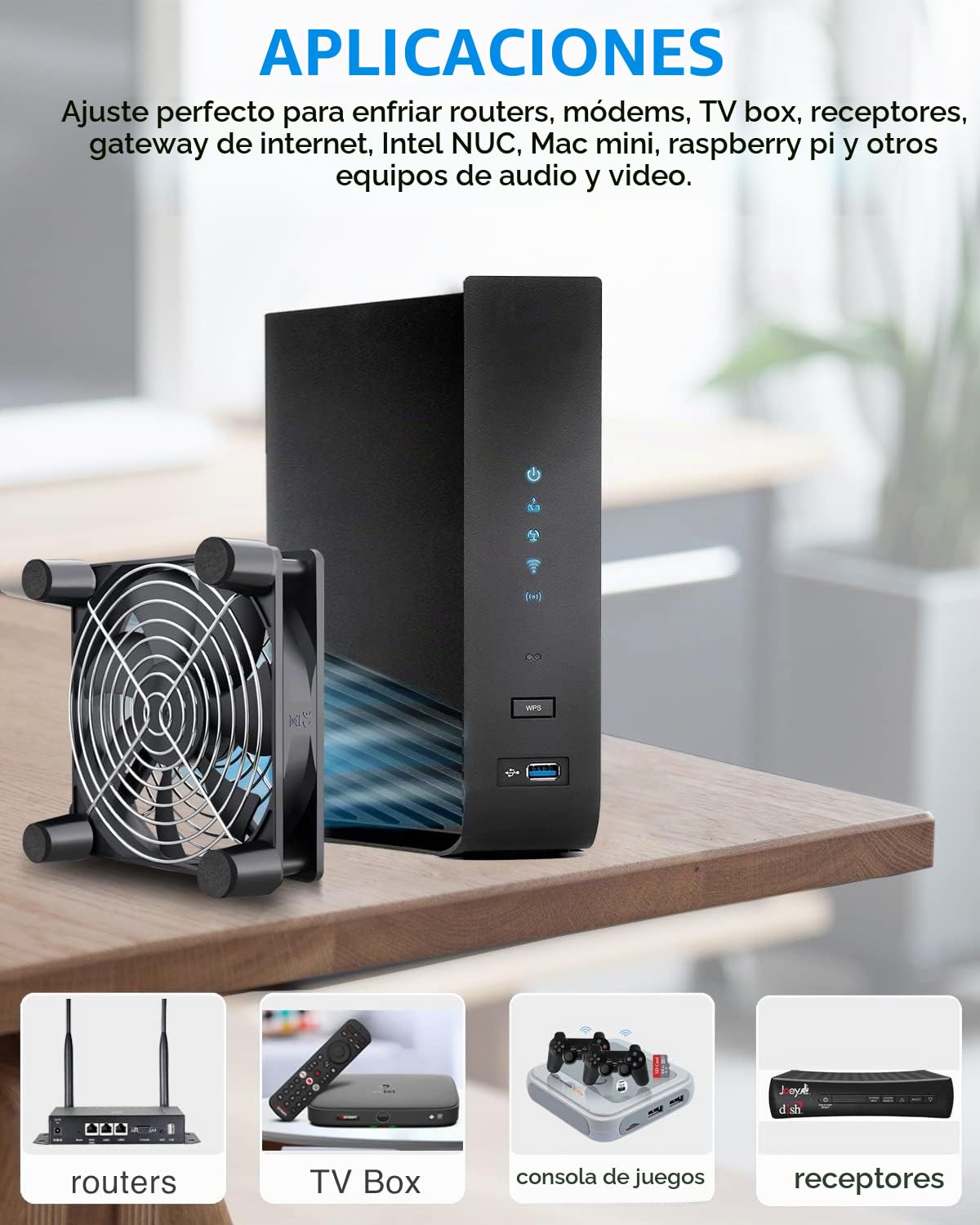 COOLER INTERNO GDSTIME 120MM USB CON CONTROL DE VELOCIDAD L/M/H - 4