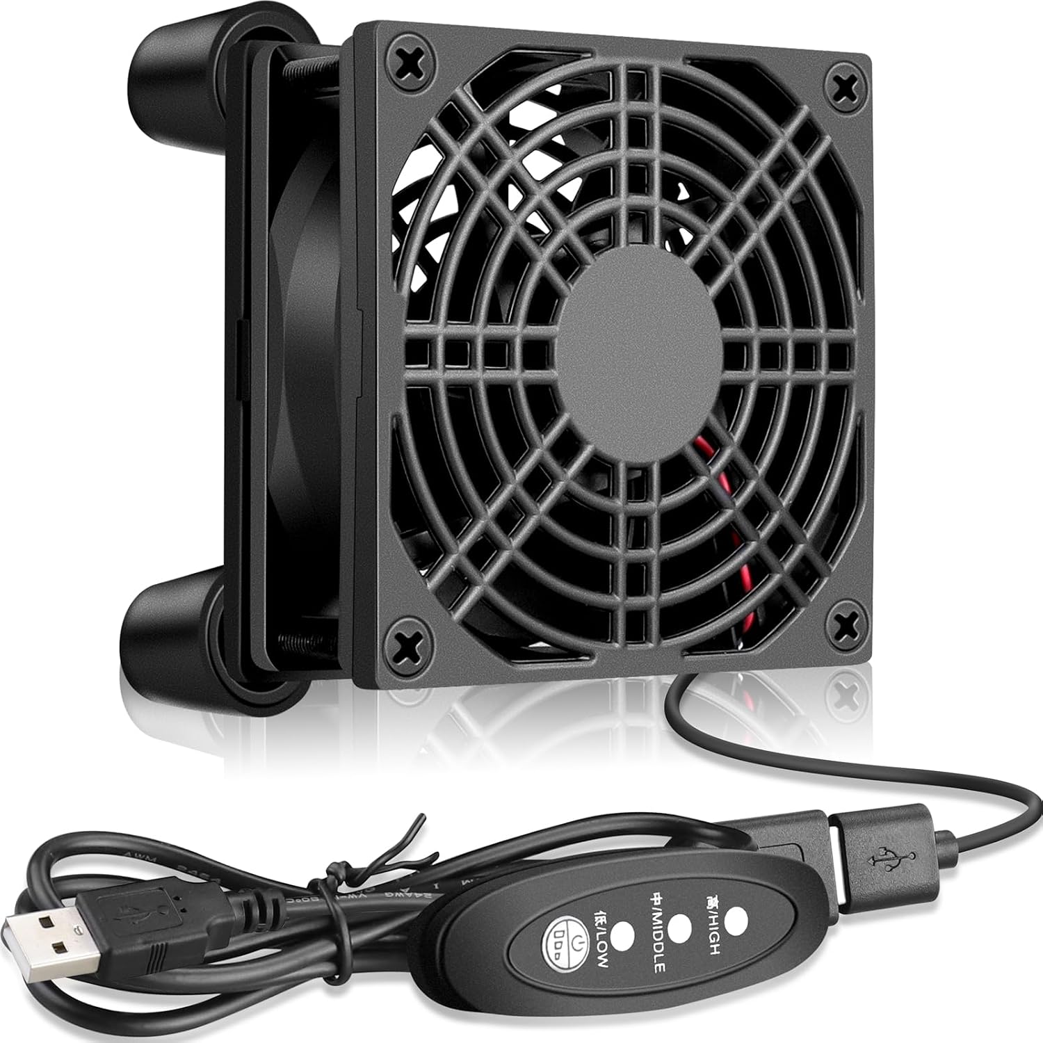 COOLER INTERNO GDSTIME QUIET 80MM USB 5V CON CONTROL DE 3 VELOCIDADES - 1