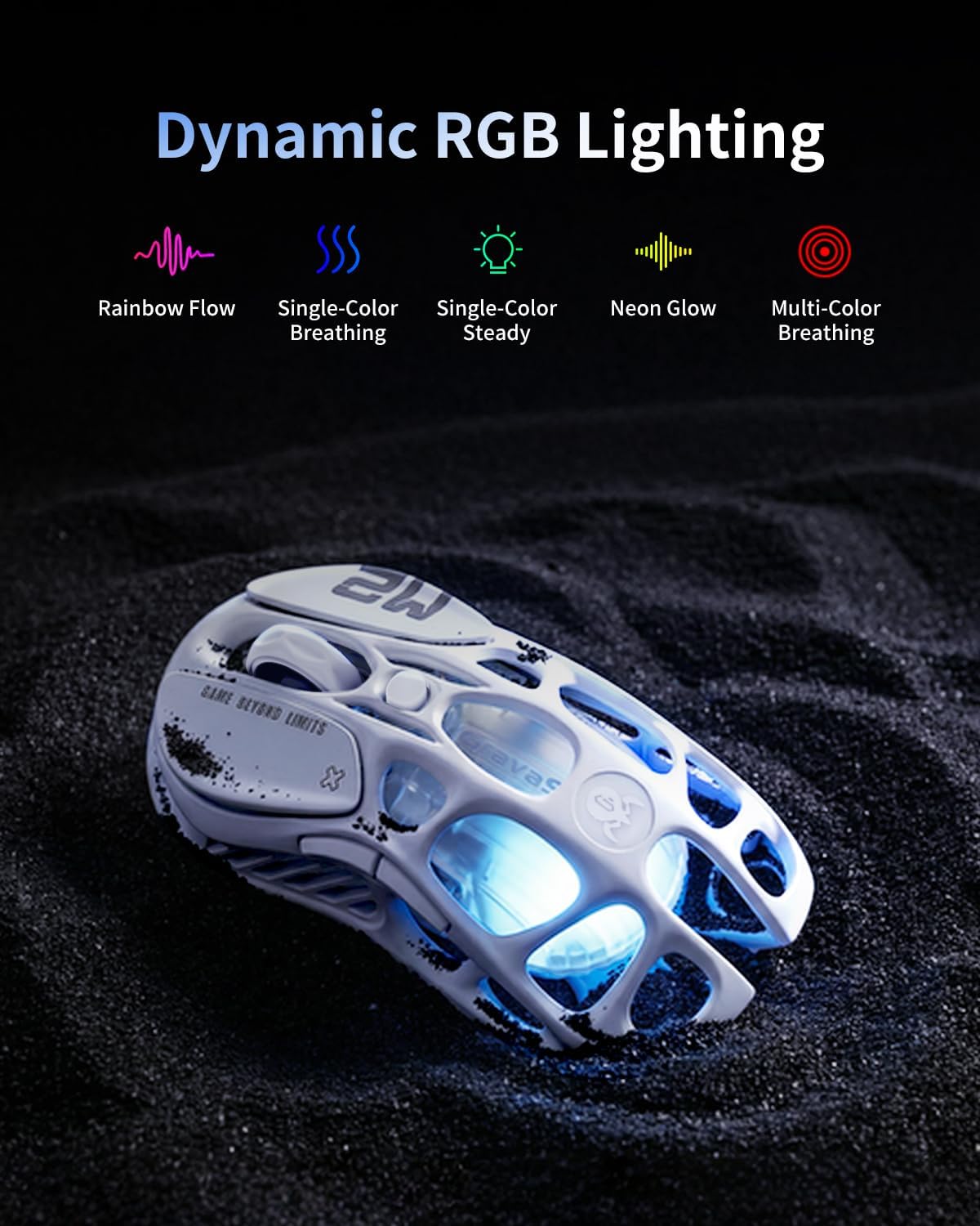 MOUSE GAMER GRAVASTAR MERCURYM2 WIRELESS CON BATERÍA DE HASTA 85 HORAS Y CONEXIÓN TRI MODO - 3