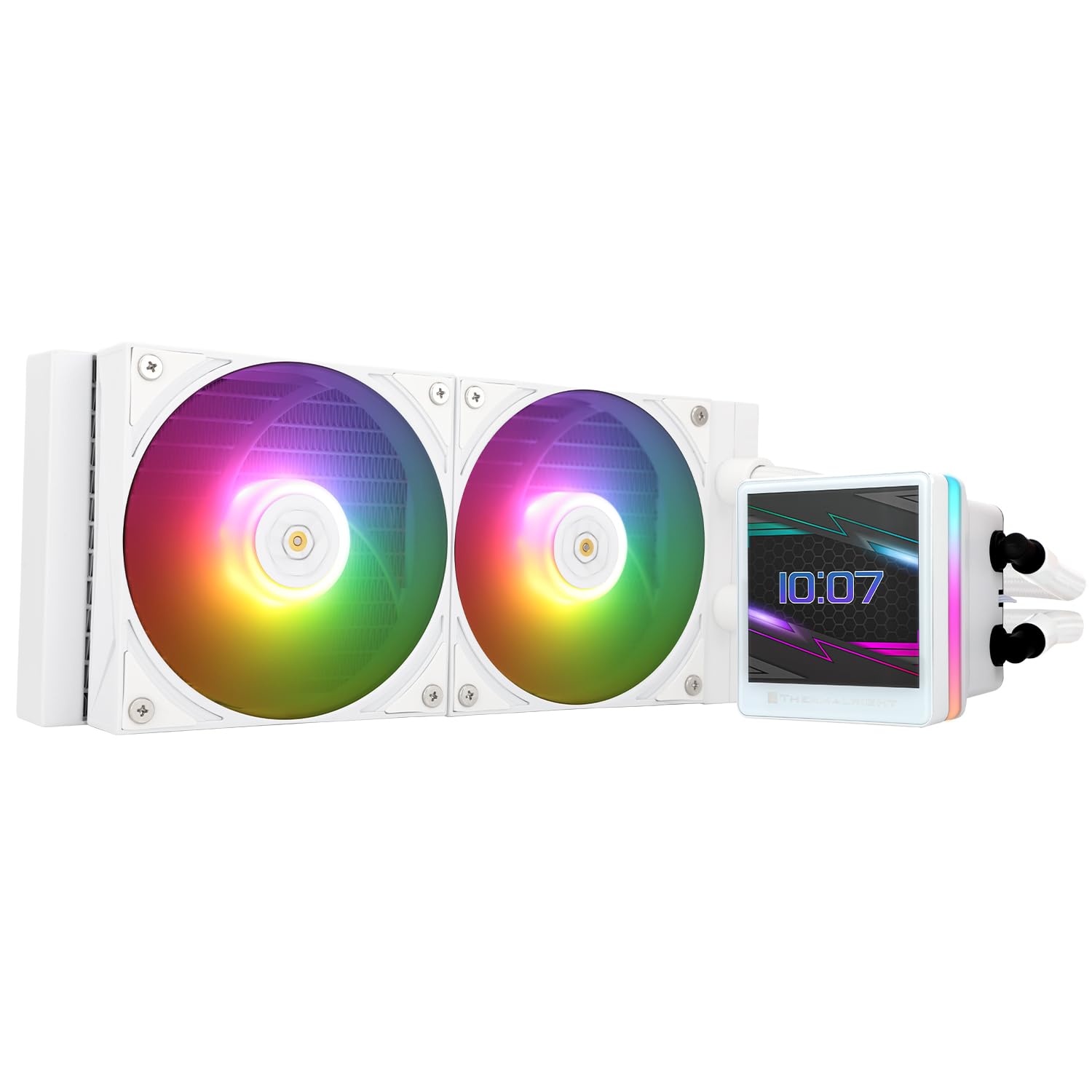 ENFRIADOR LÍQUIDO PARA CPU THERMALRIGHT GRAND VISION 240 ARGB BLANCO CON PANTALLA LCD 3.4 PULGADAS - 1