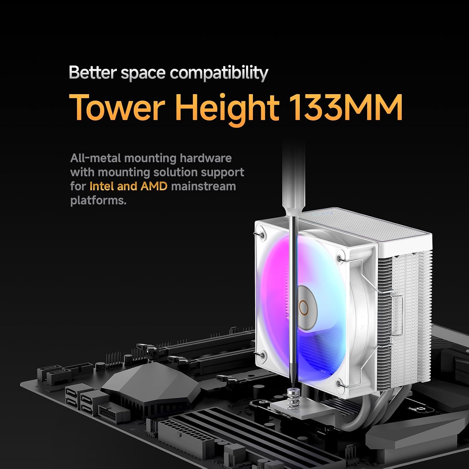 ENFRIADOR DE CPU OCYPUS GAMMA A40 ARGB 133MM CON VENTILADOR PWM 100MM - 5