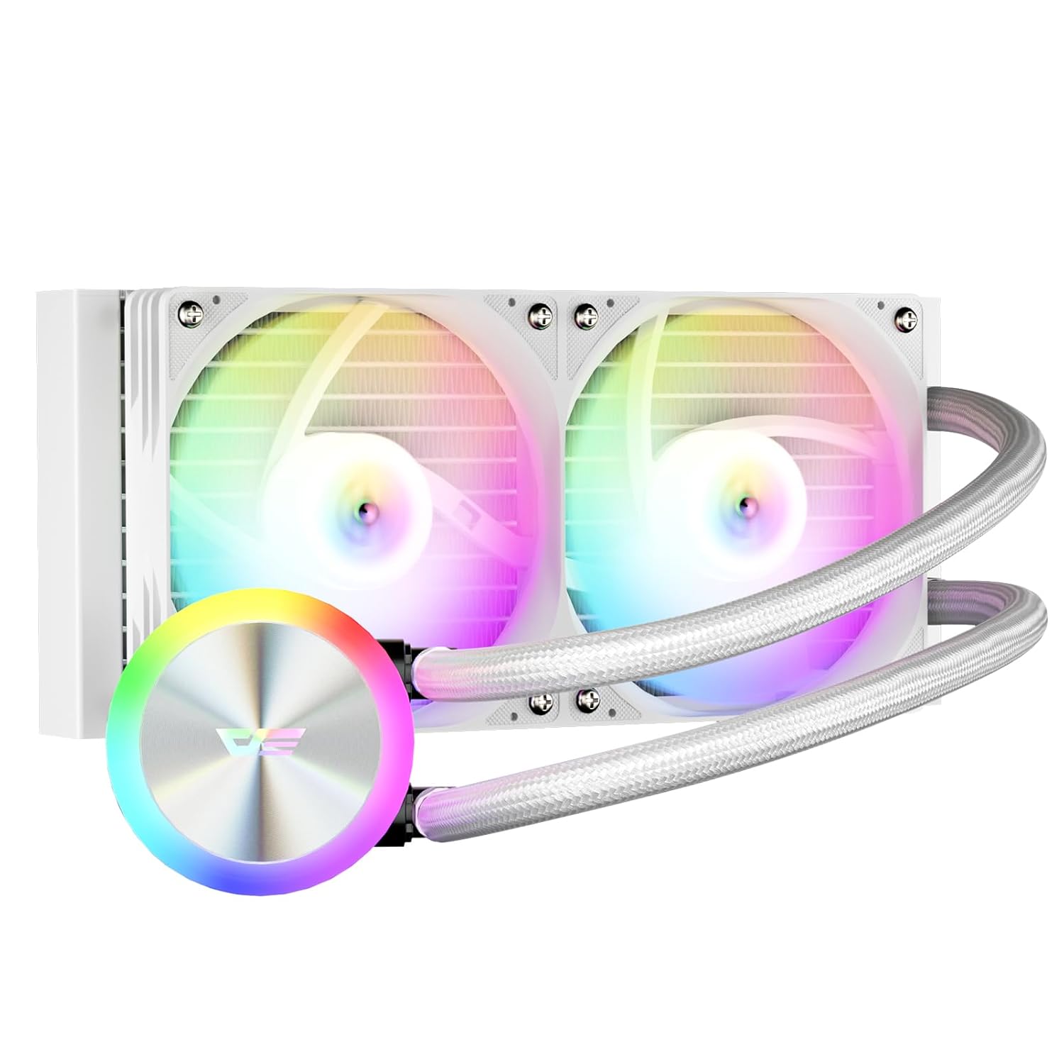 ENFRIADOR LÍQUIDO PARA CPU DARKFLASH DG240 240MM BLANCO ARGB - 1