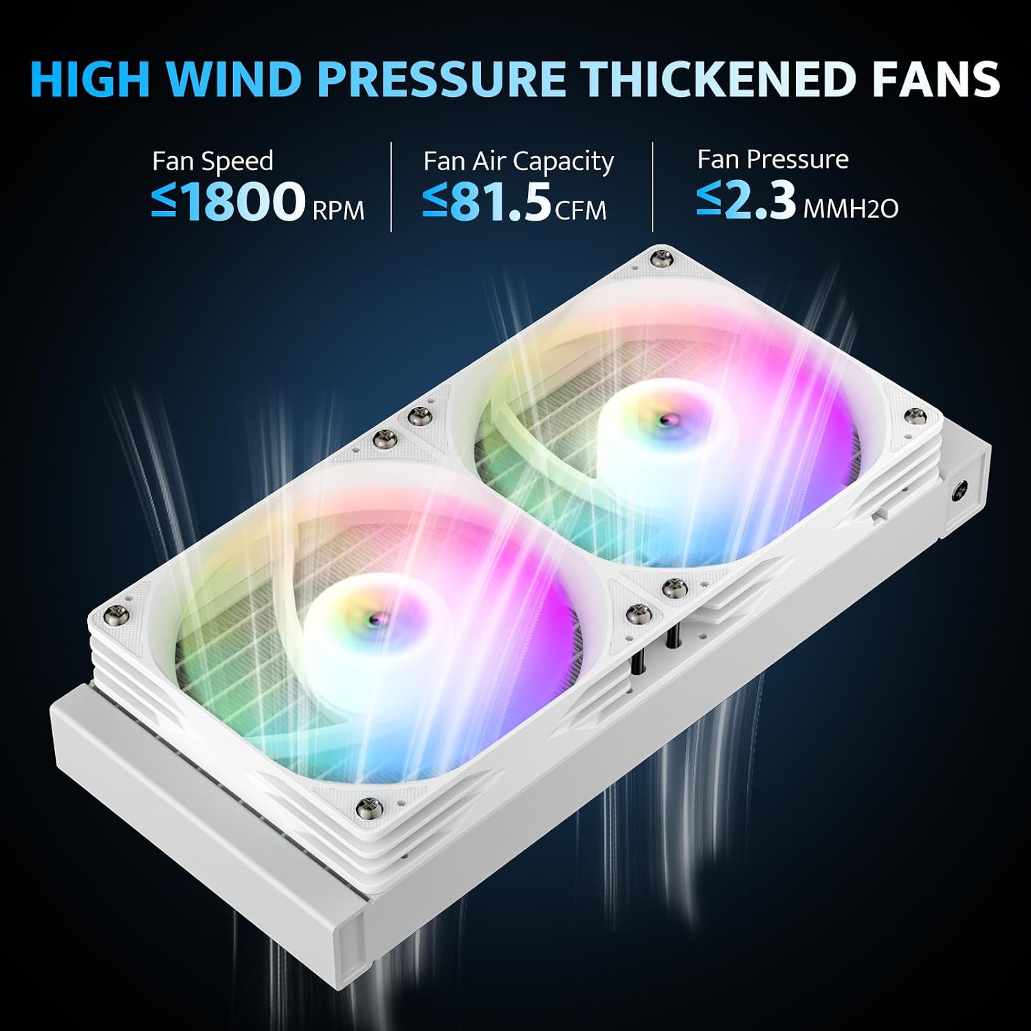 ENFRIADOR LÍQUIDO PARA CPU DARKFLASH DG240 240MM BLANCO ARGB - 2