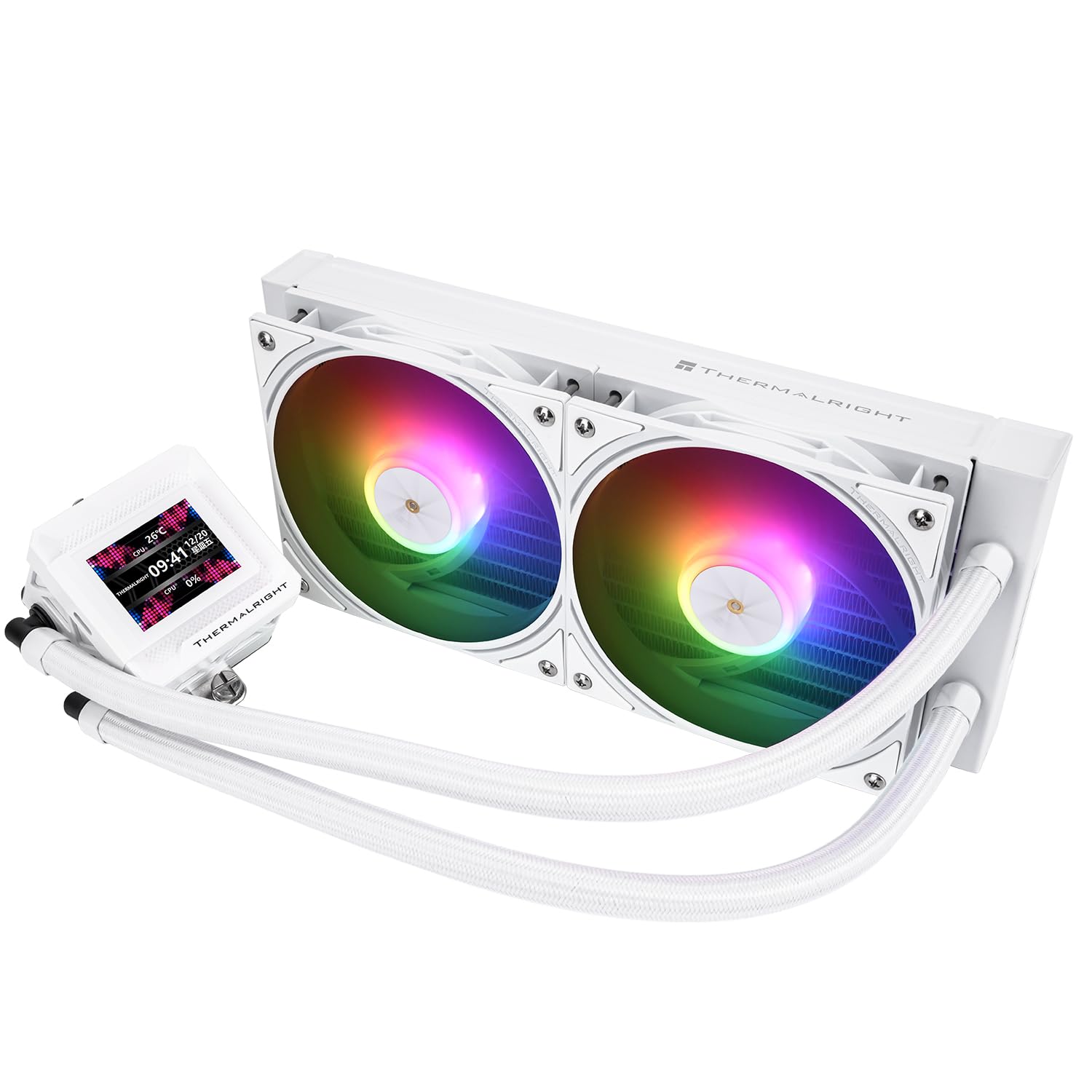 ENFRIADOR LÍQUIDO PARA CPU THERMALRIGHT FW240 SE ARGB BLANCO CON PANTALLA LCD 2 PULGADAS - 1