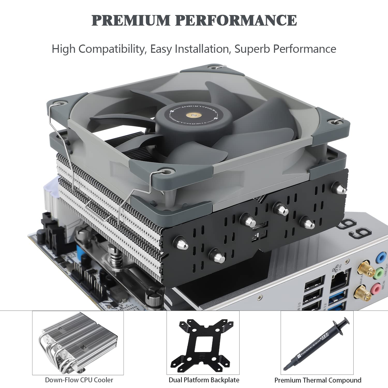 ENFRIADOR DE CPU THERMALRIGHT SI-100 LOW PROFILE ITX CON 6 HEAT PIPES DE 6MM - 3