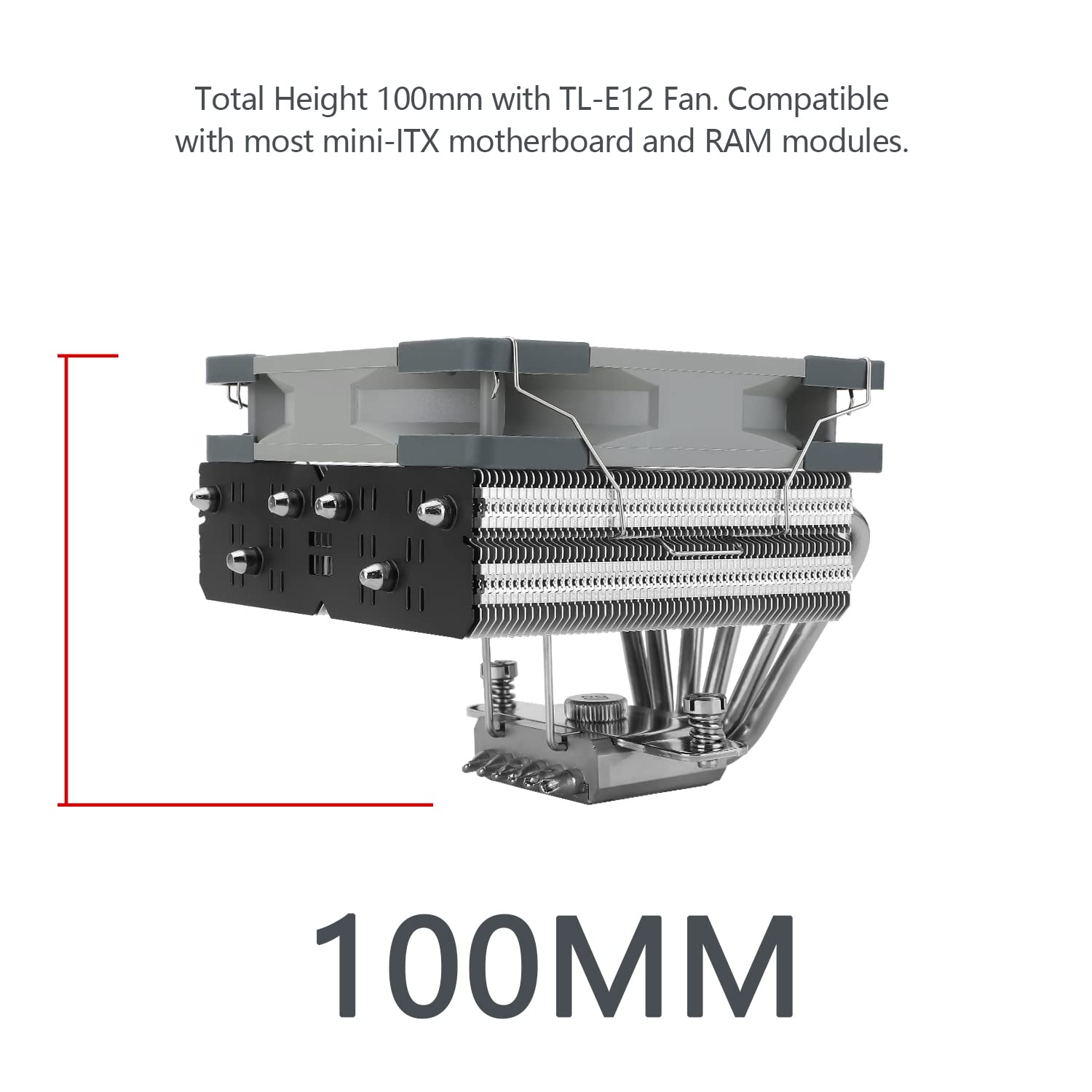 ENFRIADOR DE CPU THERMALRIGHT SI-100 LOW PROFILE ITX CON 6 HEAT PIPES DE 6MM - 4