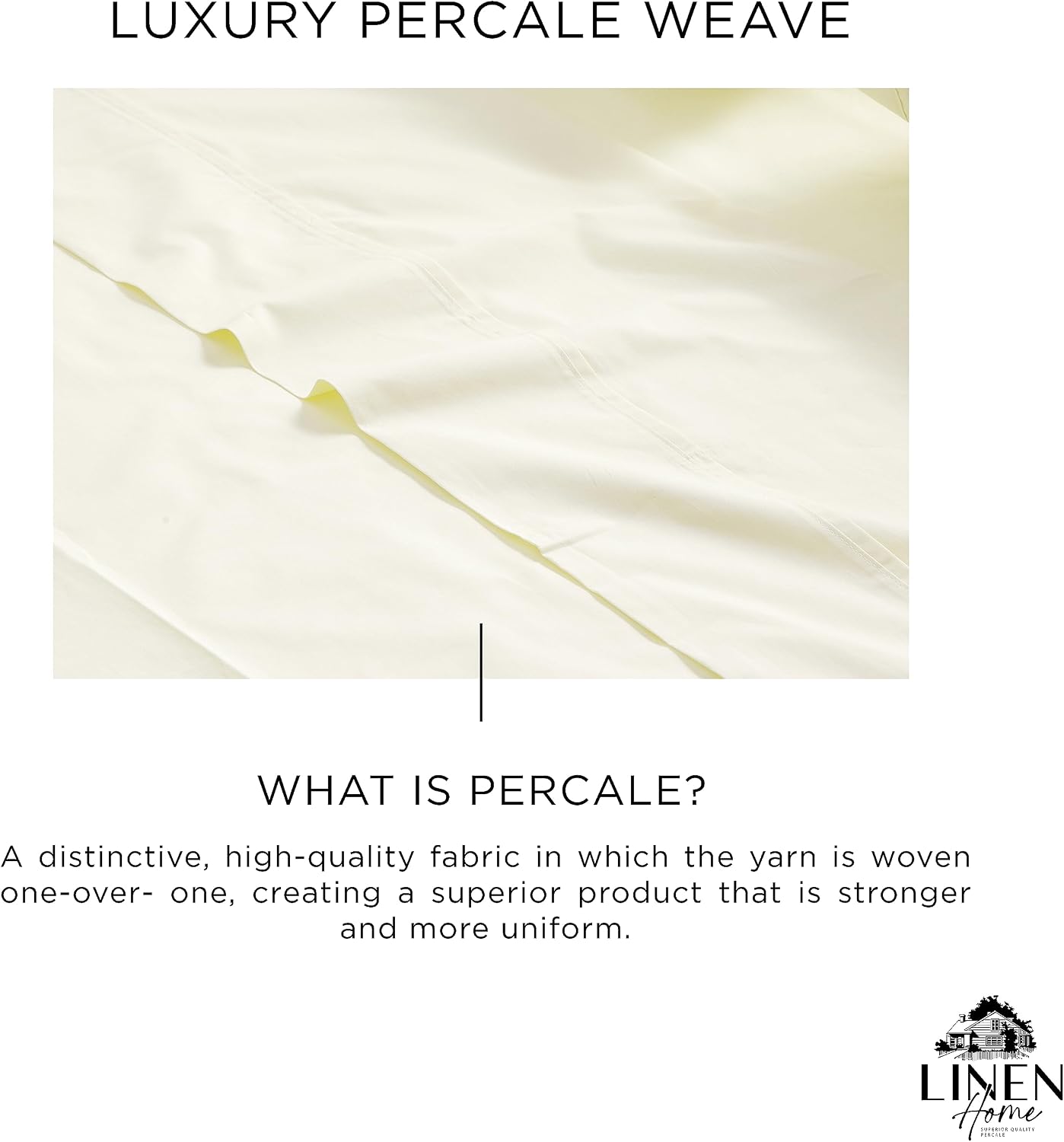 JUEGO DE SÁBANAS LINEN HOME KING 100% ALGODÓN PERCAL CREMA 4 PIEZAS - 2