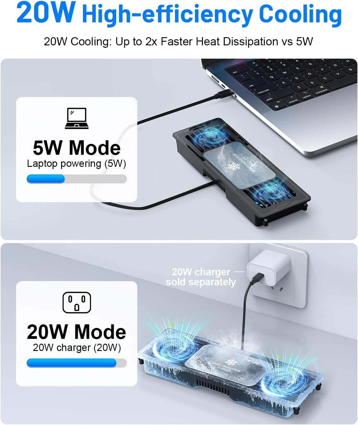 BASE REFRIGERANTE PARA LAPTOP METFUT CON VENTILADOR DESMONTABLE Y BASE GIRATORIA 360° - 3