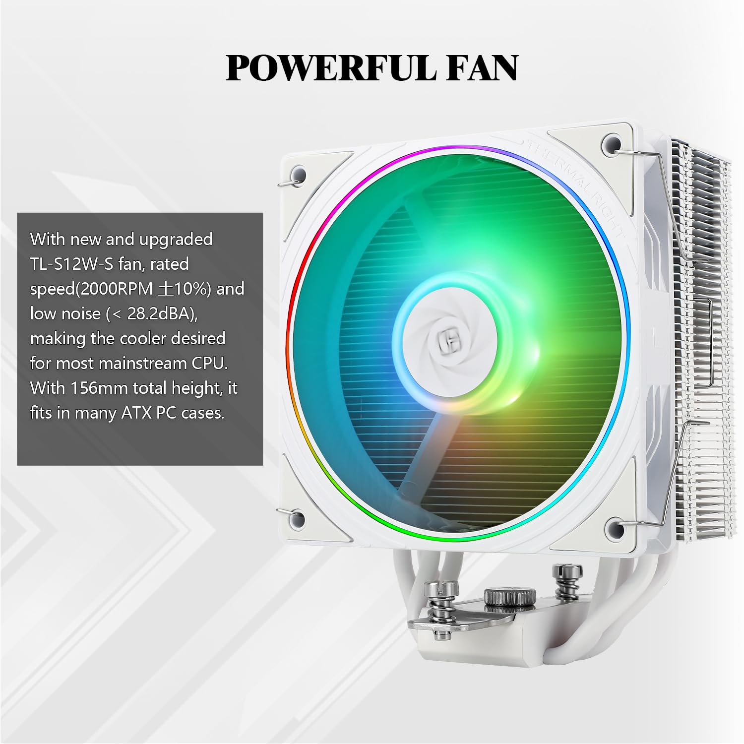ENFRIADOR DE CPU THERMALRIGHT ASSASSIN SPIRIT 120 EVO WHITE ARGB 120MM PWM - 4