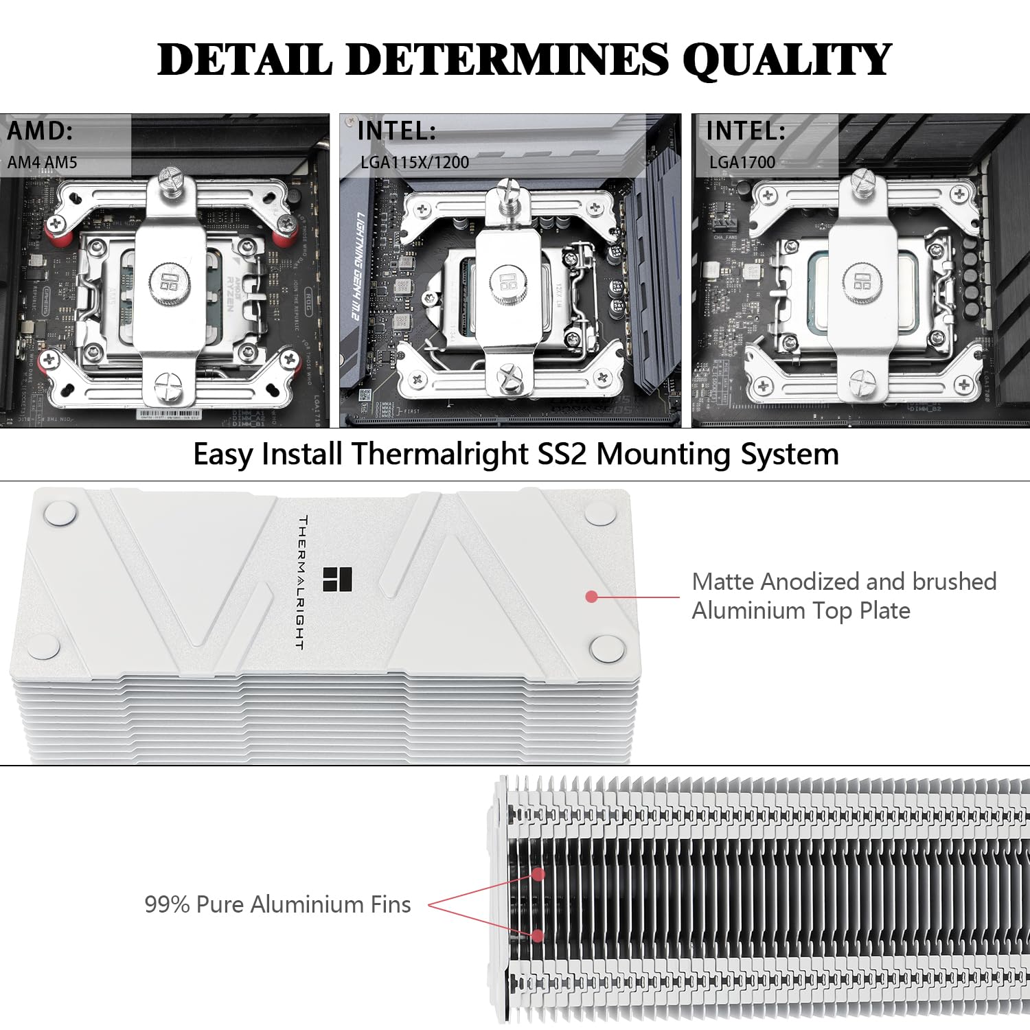 ENFRIADOR DE CPU THERMALRIGHT ASSASSIN SPIRIT 120 EVO WHITE ARGB 120MM PWM - 5
