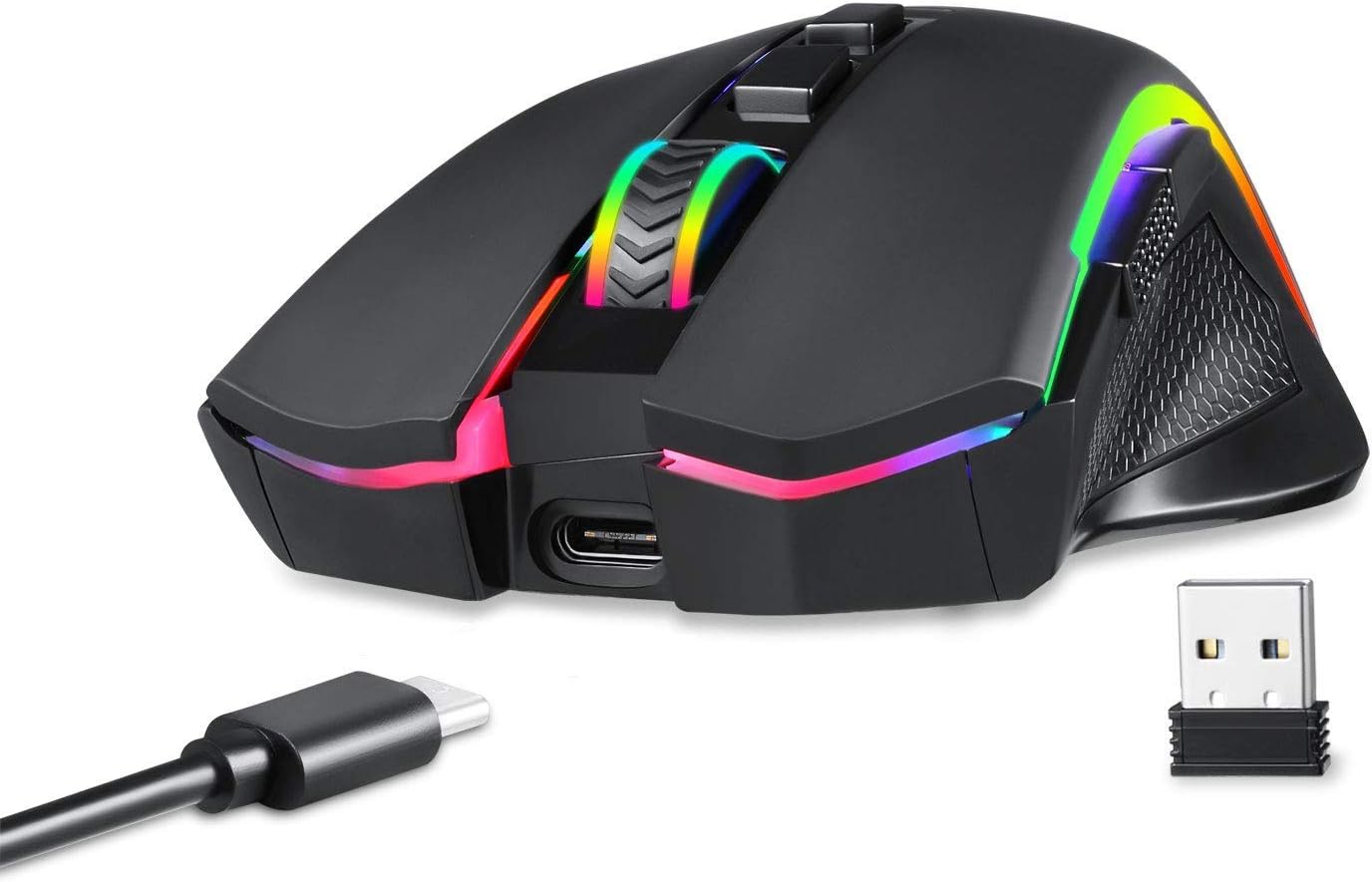 MOUSE GAMER REDRAGON M602 GRIFFIN RGB TRI-MODE 8000 DPI - 2