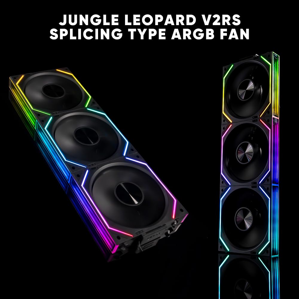 COOLER PARA PC JUNGLE LEOPARD JM-V2 RS 120MM TRIPLE PACK NEGRO - 4