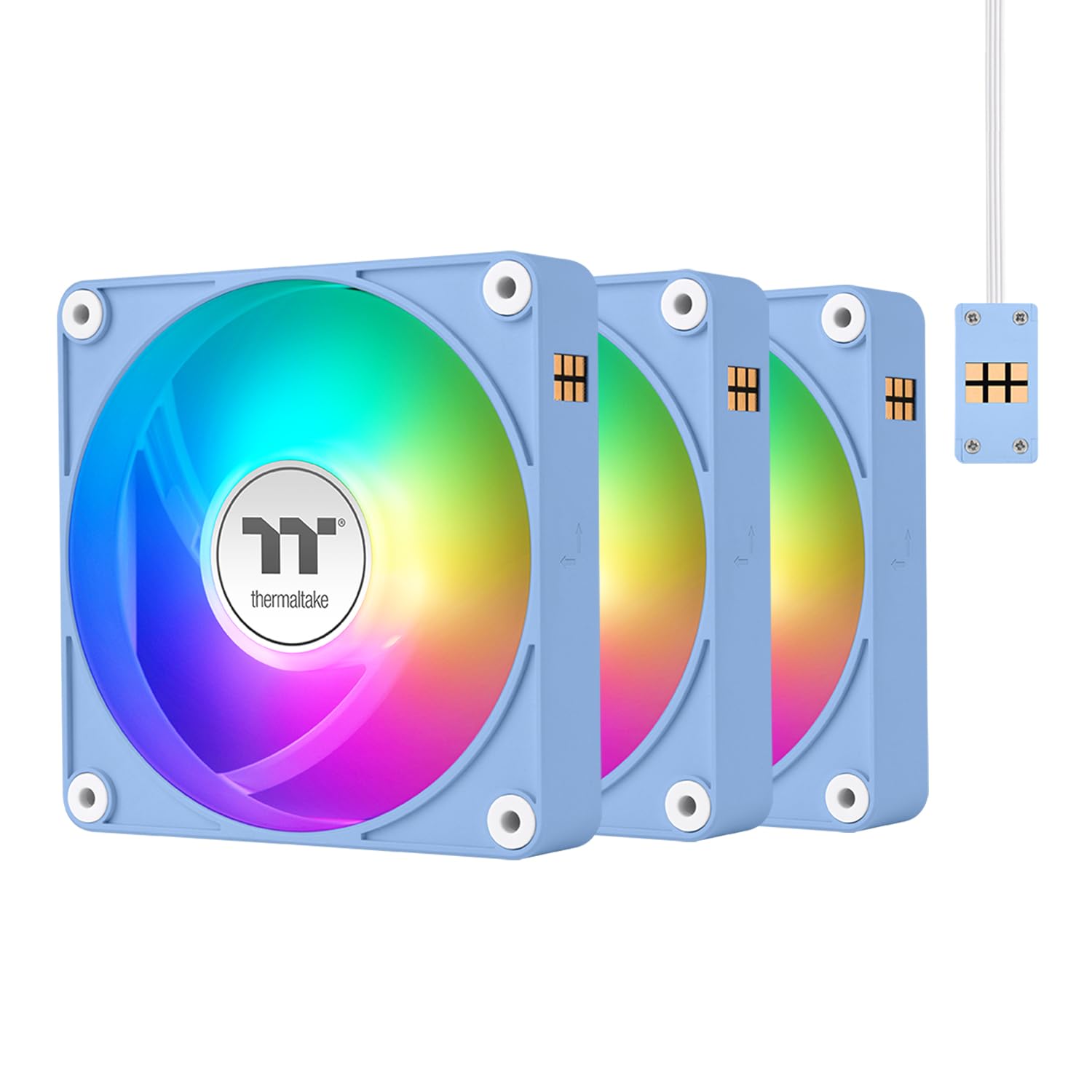 COOLER INTERNO THERMALTAKE CT120 EX ARGB HYDRANGEA BLUE 3 VENTILADORES 120 MM - 1