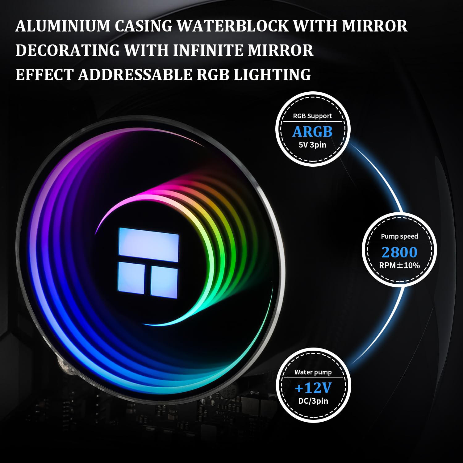 ENFRIADOR LÍQUIDO PARA CPU THERMALRIGHT FROZEN NOTTE 120 ARGB NEGRO 120MM PWM - 5