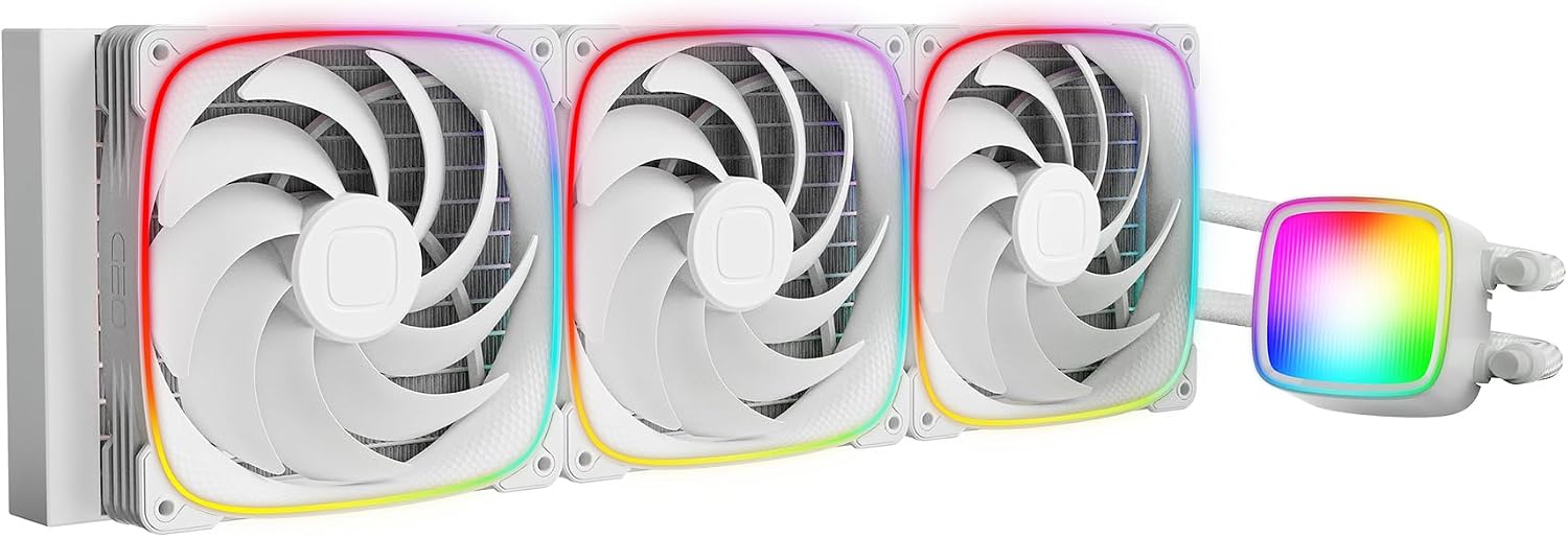 ENFRIADOR LÍQUIDO PARA CPU GEOMETRIC FUTURE ESKIMO PRO 420MM RGB PWM BLANCO - 1