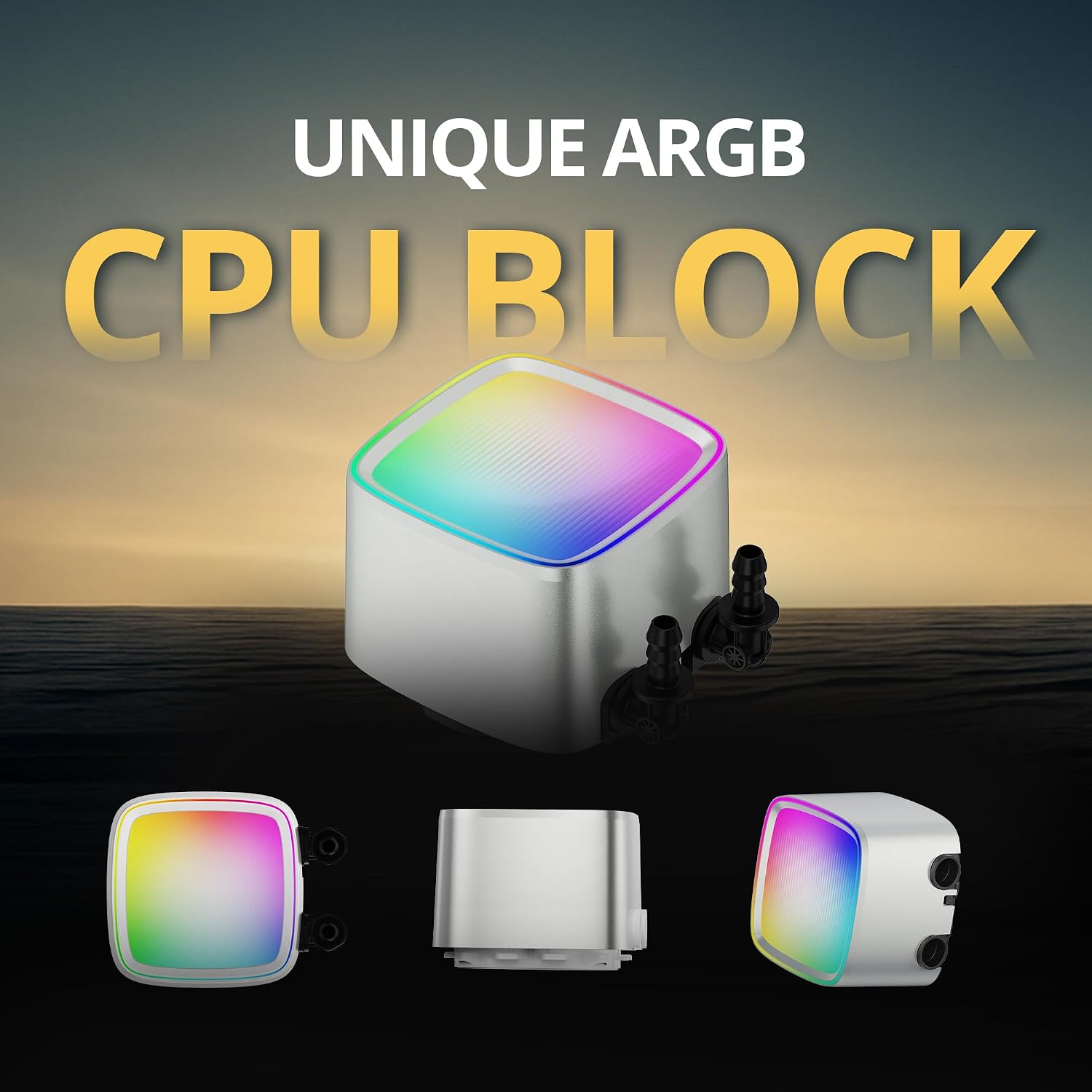 ENFRIADOR LÍQUIDO PARA CPU GEOMETRIC FUTURE ESKIMO PRO 420MM RGB PWM BLANCO - 3