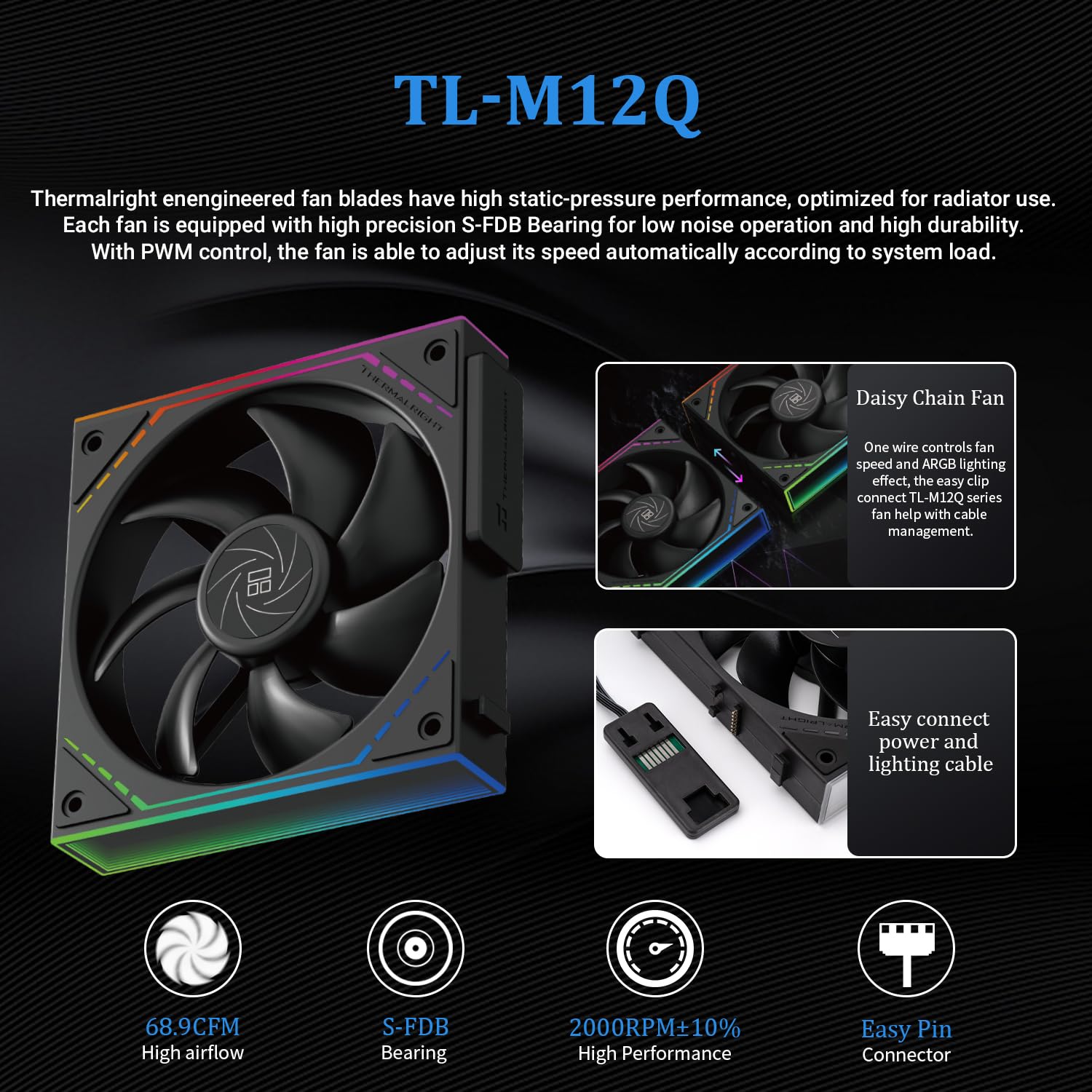ENFRIADOR LÍQUIDO PARA CPU THERMALRIGHT MJOLNIR VISION 360 ARGB BLACK V2 - 4