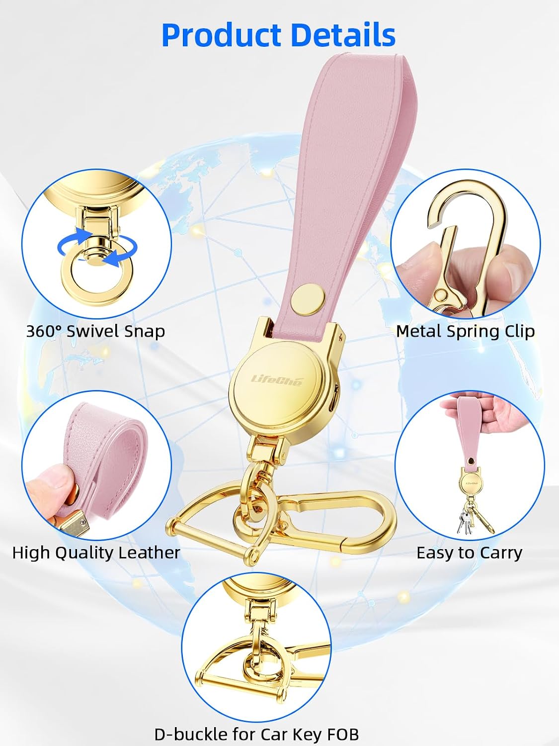 LLAVERO LOCALIZADOR LIFECHÉ FIND MY ACERO INOXIDABLE RECARGABLE - 5