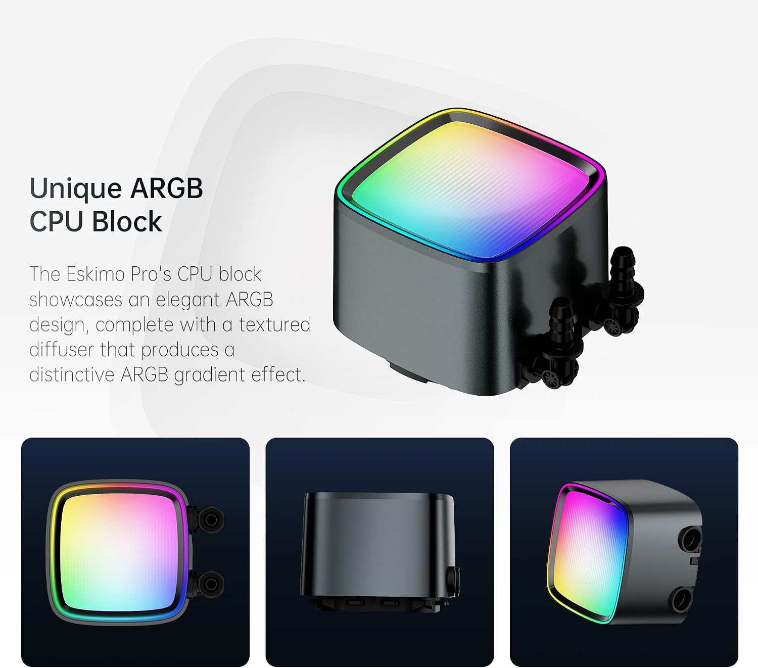 ENFRIADOR LÍQUIDO PARA CPU GEOMETRIC FUTURE ESKIMO PRO 360MM RGB PWM - 2