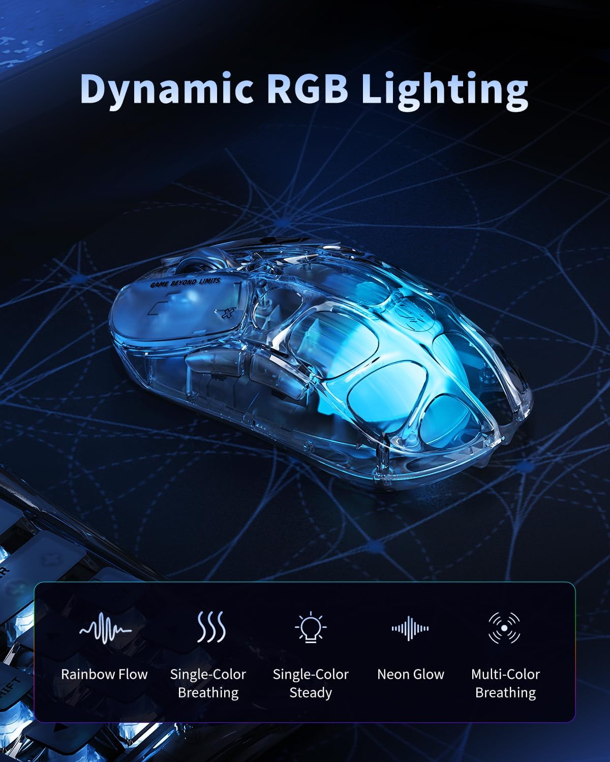 MOUSE GAMER GRAVASTAR MERCURY X AIR INALÁMBRICO TRUE 8K - 5